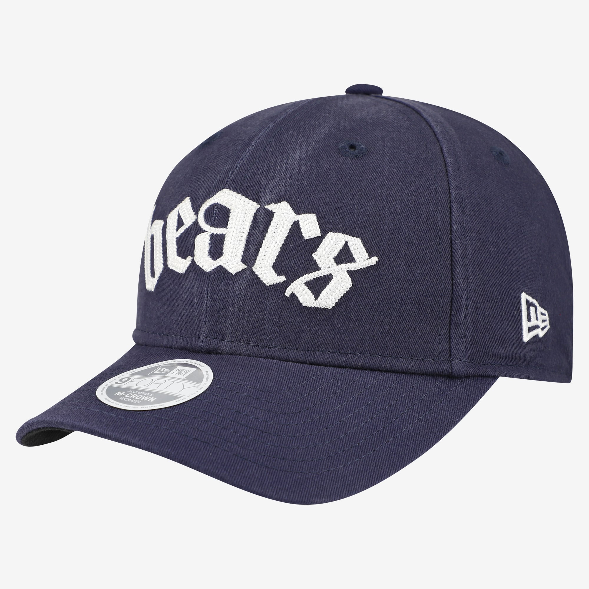Casquette ajustable New Era 9FORTY M-Crown pour femme, bleu marine, Chicago Bears, police gothique