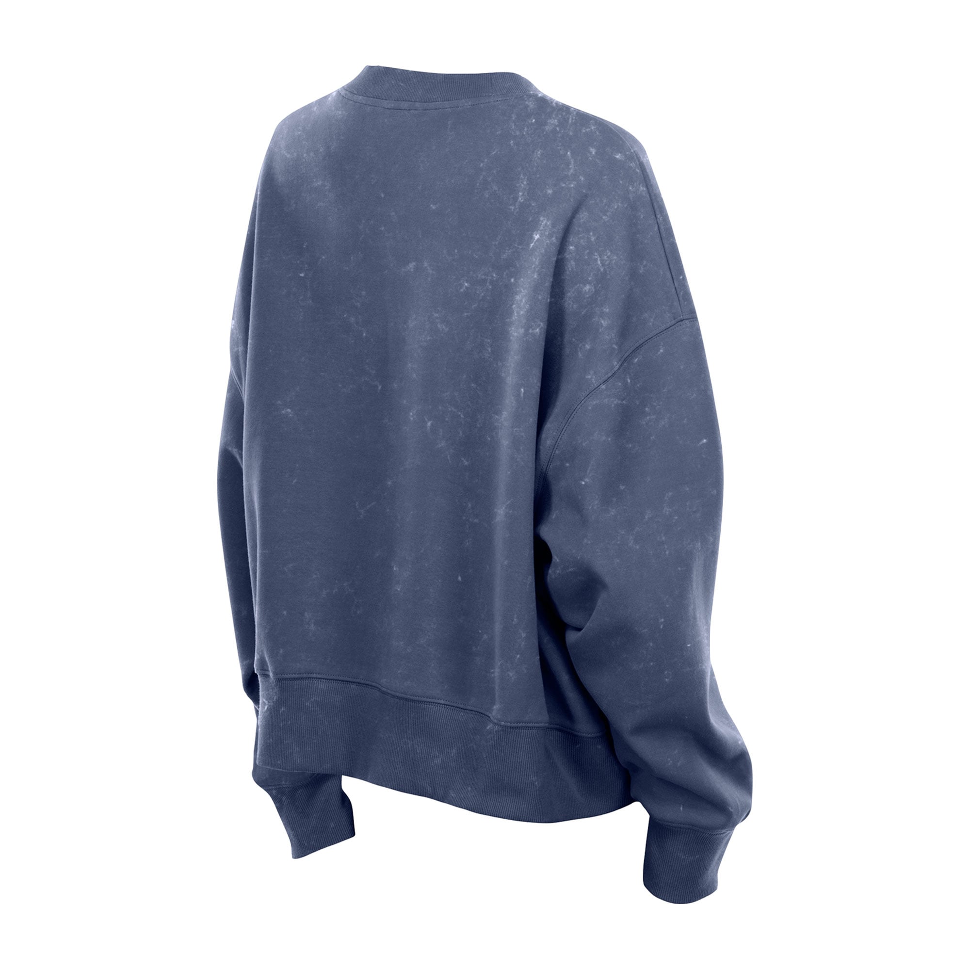 Sweat-shirt à col rond en molleton délavé bleu marine New Era pour femme, style rétro Chicago Bears.