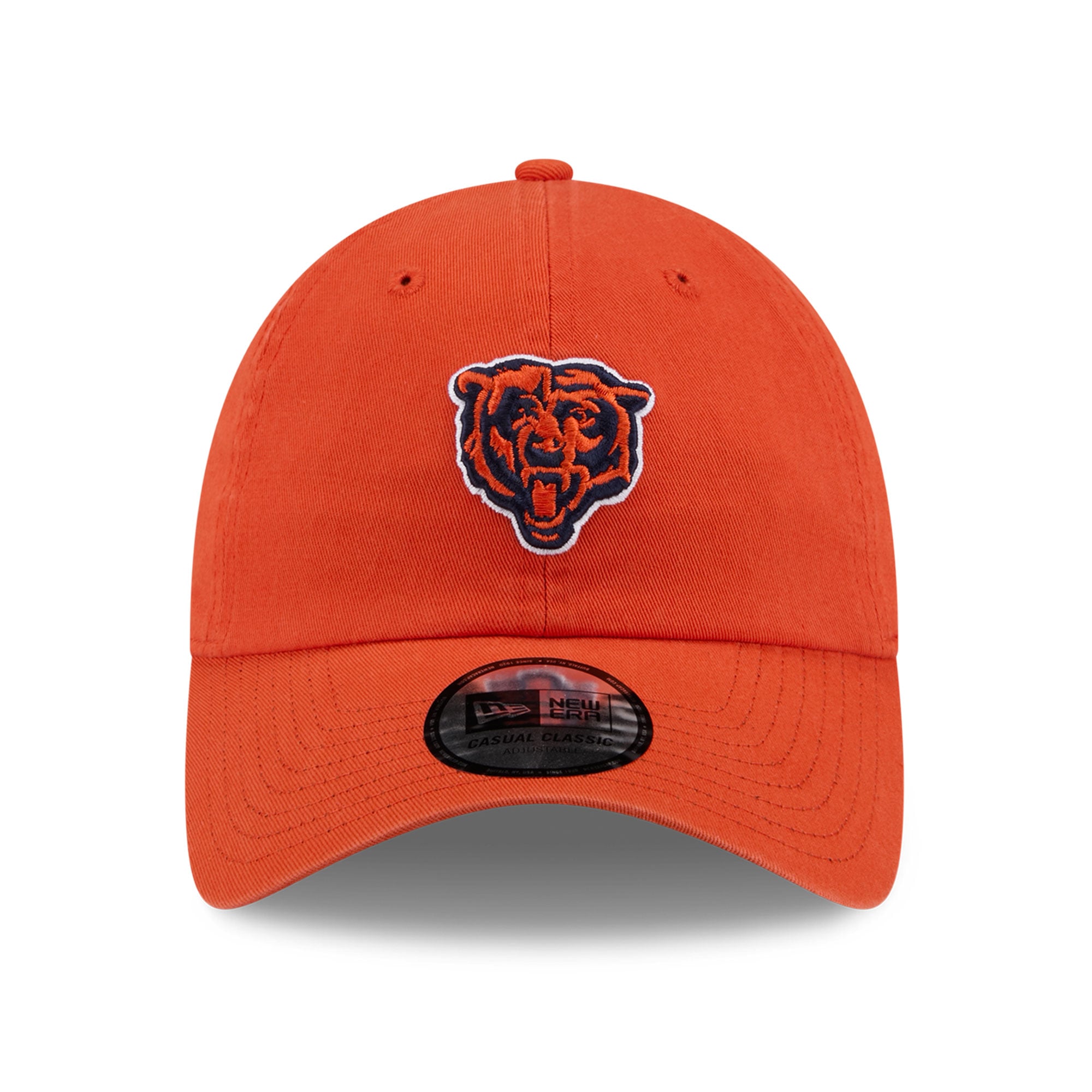 Casquette New Era orange Chicago Bears pour femme, style rétro, classique et ajustable