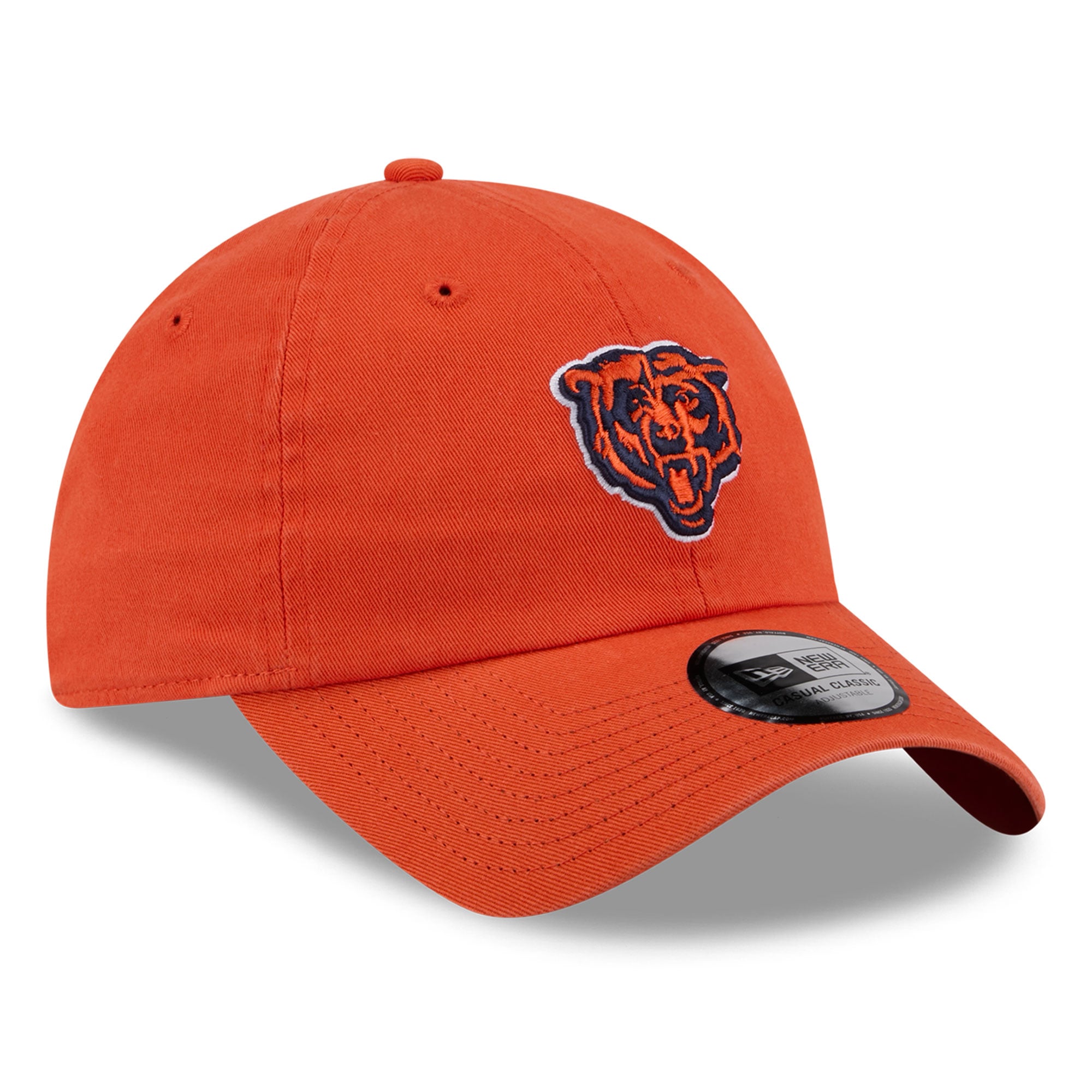 Casquette New Era orange Chicago Bears pour femme, style rétro, classique et ajustable
