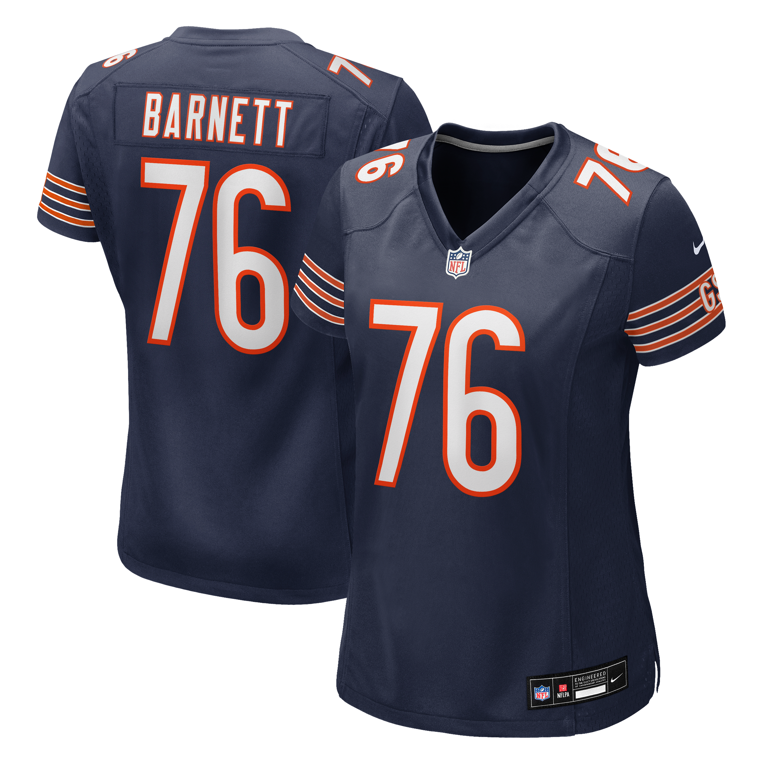 Women's Nike Caden Barnett Navy Chicago Bears Team Game Jersey
