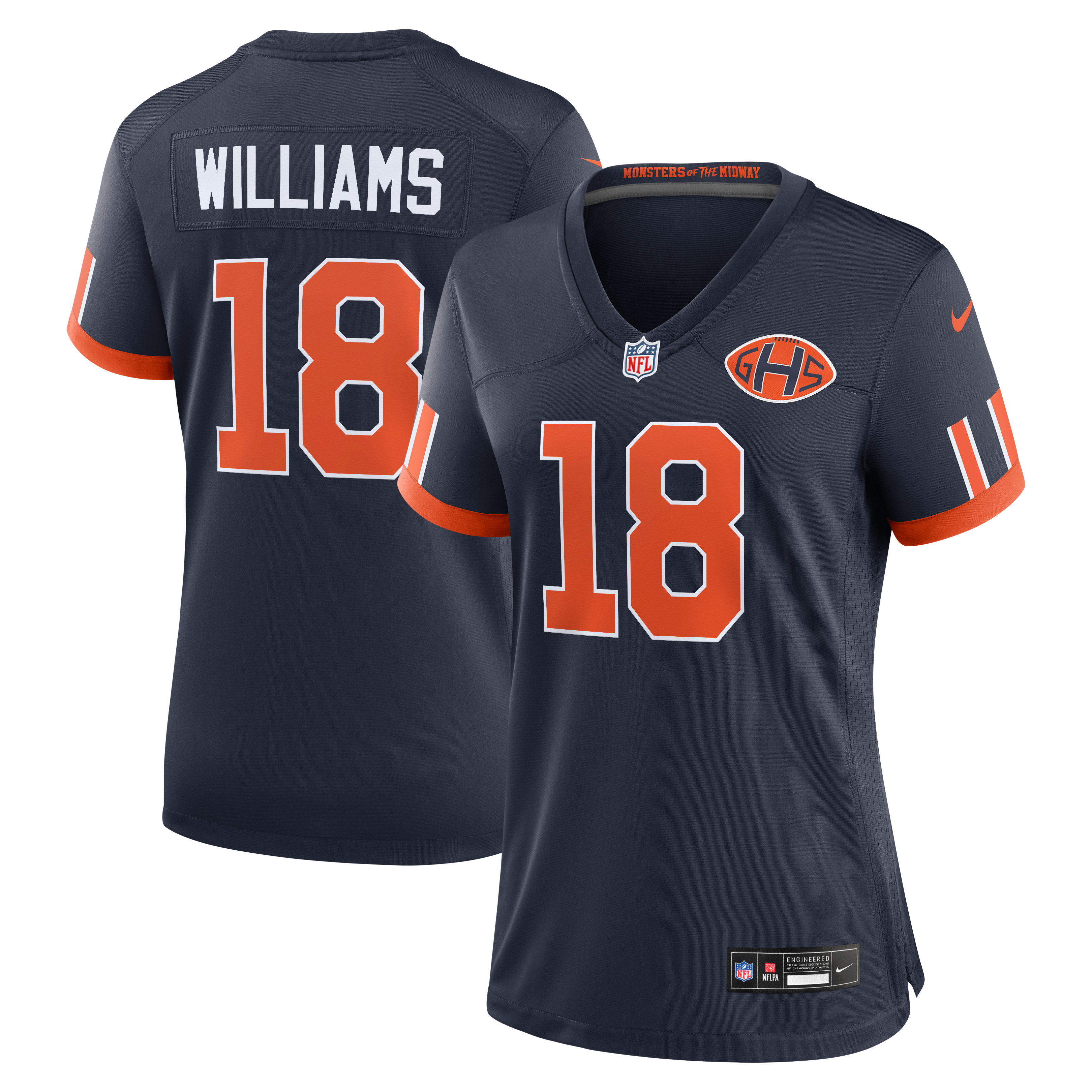 Women's Nike Caleb Williams Navy Chicago Bears 2026 Rivalries Collection Game Jersey