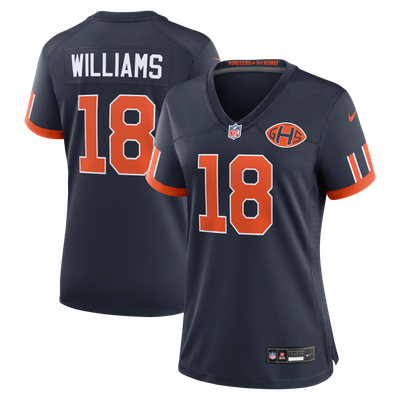 Maillot de match Caleb Williams Chicago Bears Nike Collection Rivalries 2026 pour femmes - Bleu marine