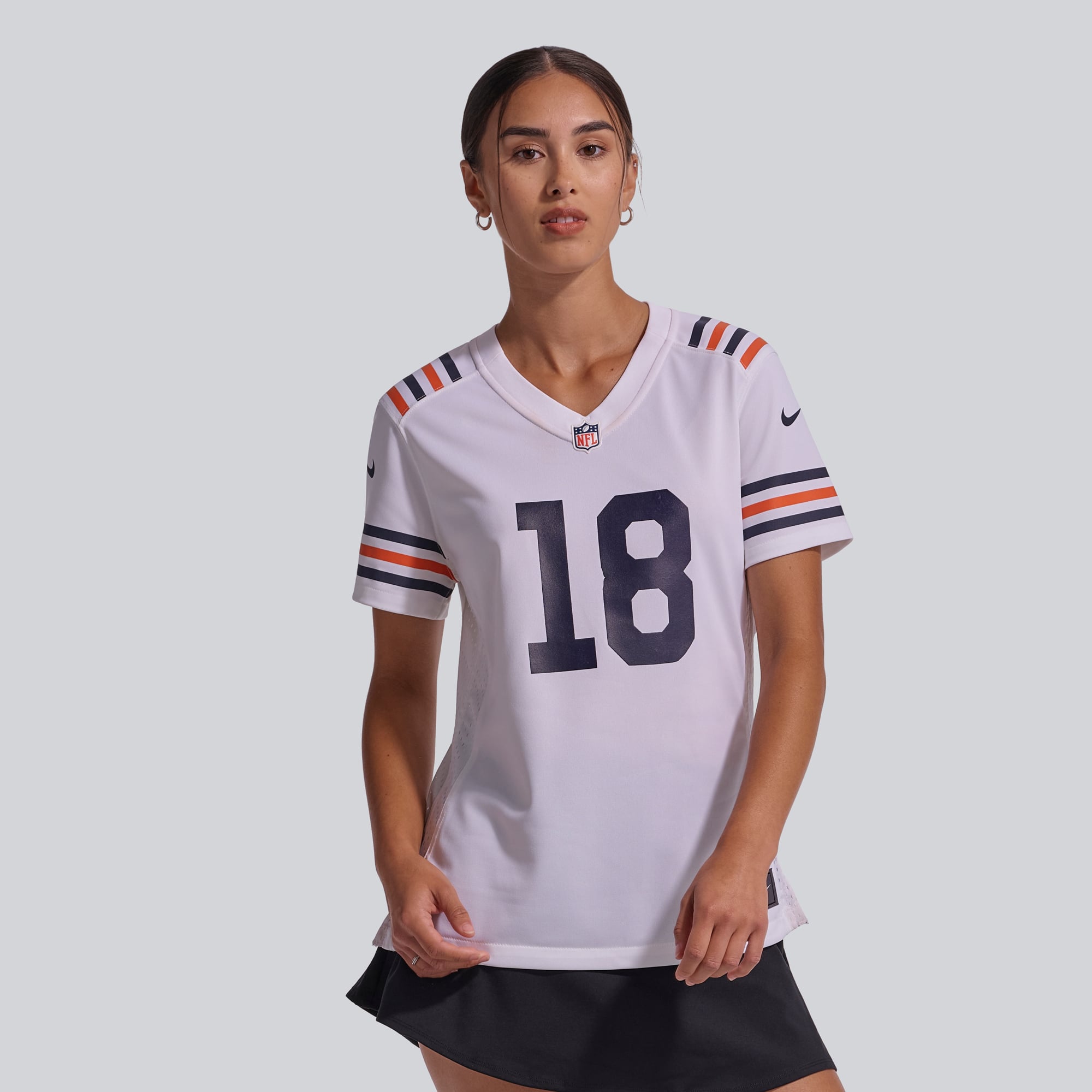 Maillot de joueur remplaçant Nike Caleb Williams pour femme, blanc, Chicago Bears
