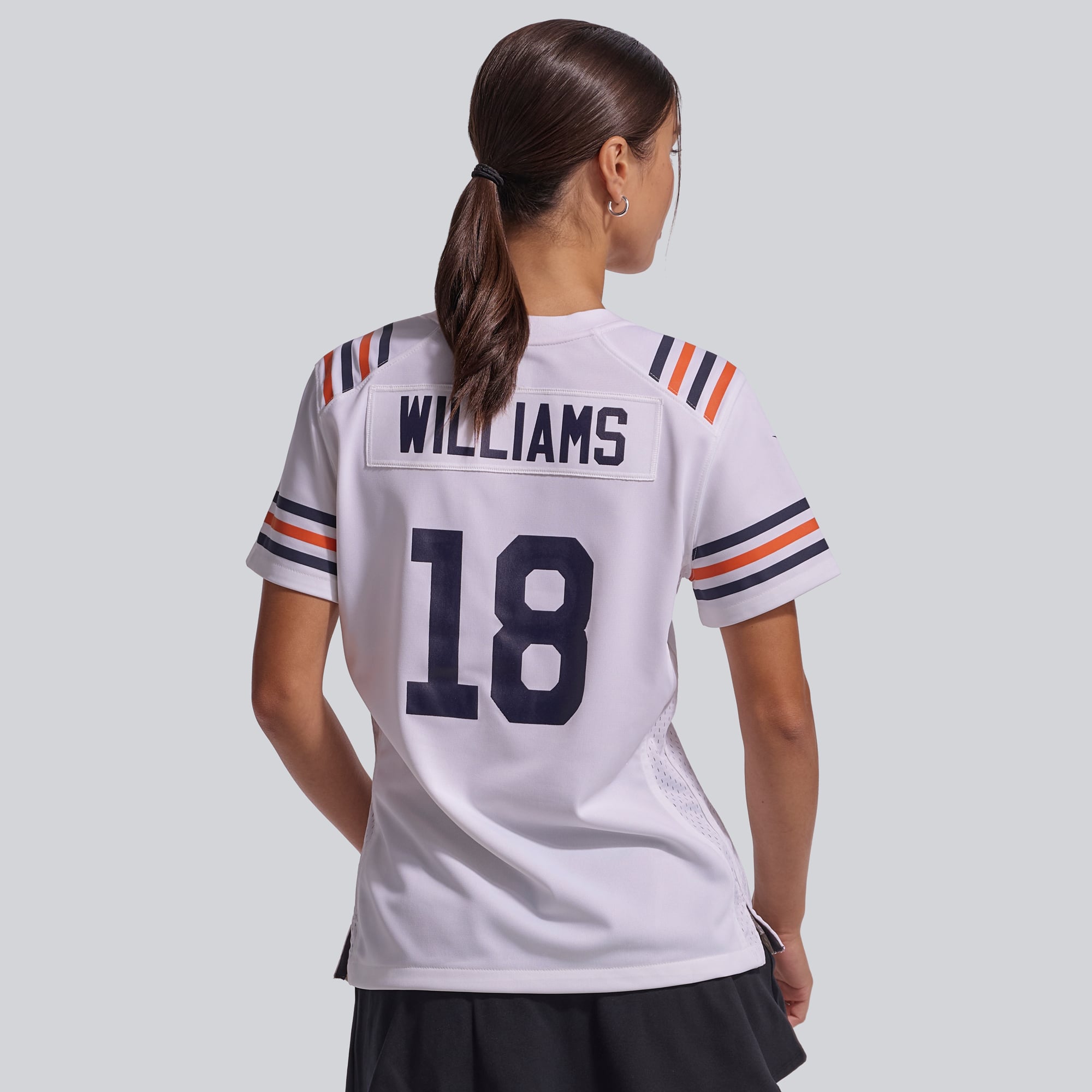Maillot de joueur remplaçant Nike Caleb Williams pour femme, blanc, Chicago Bears