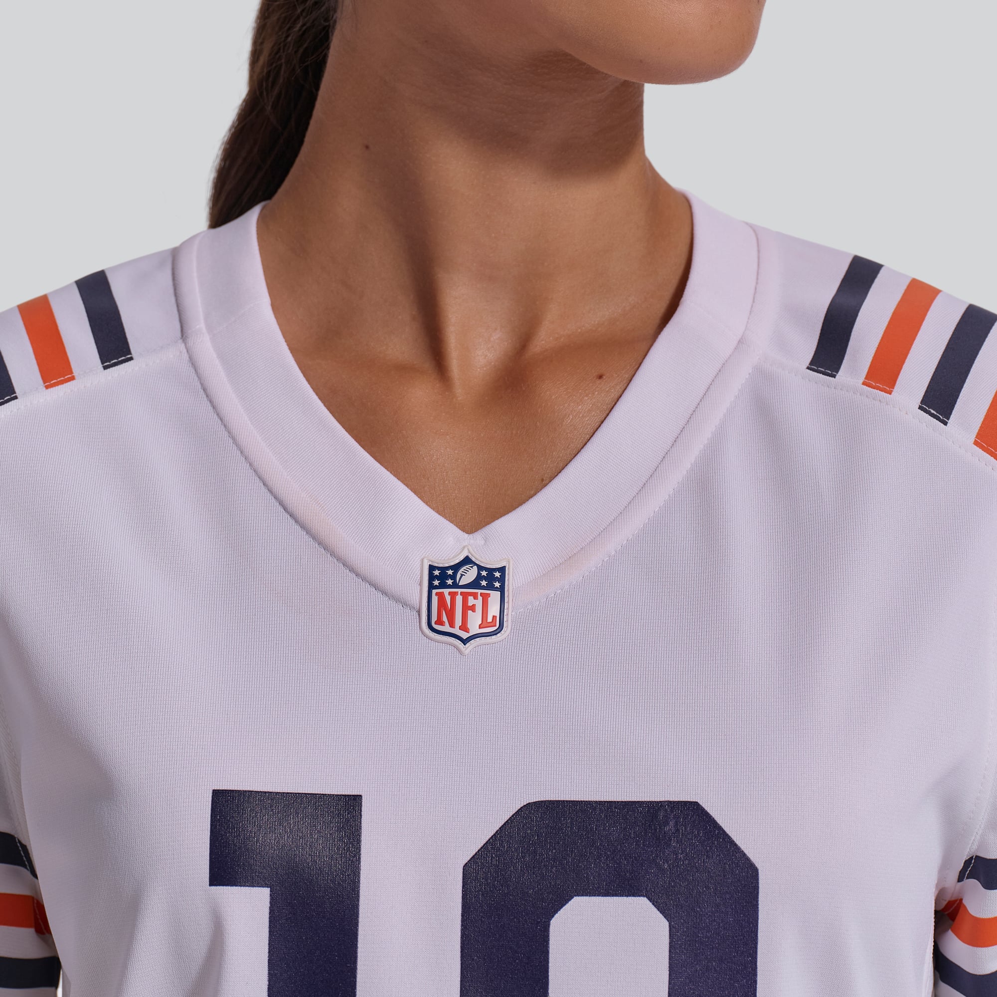 Maillot de joueur remplaçant Nike Caleb Williams pour femme, blanc, Chicago Bears