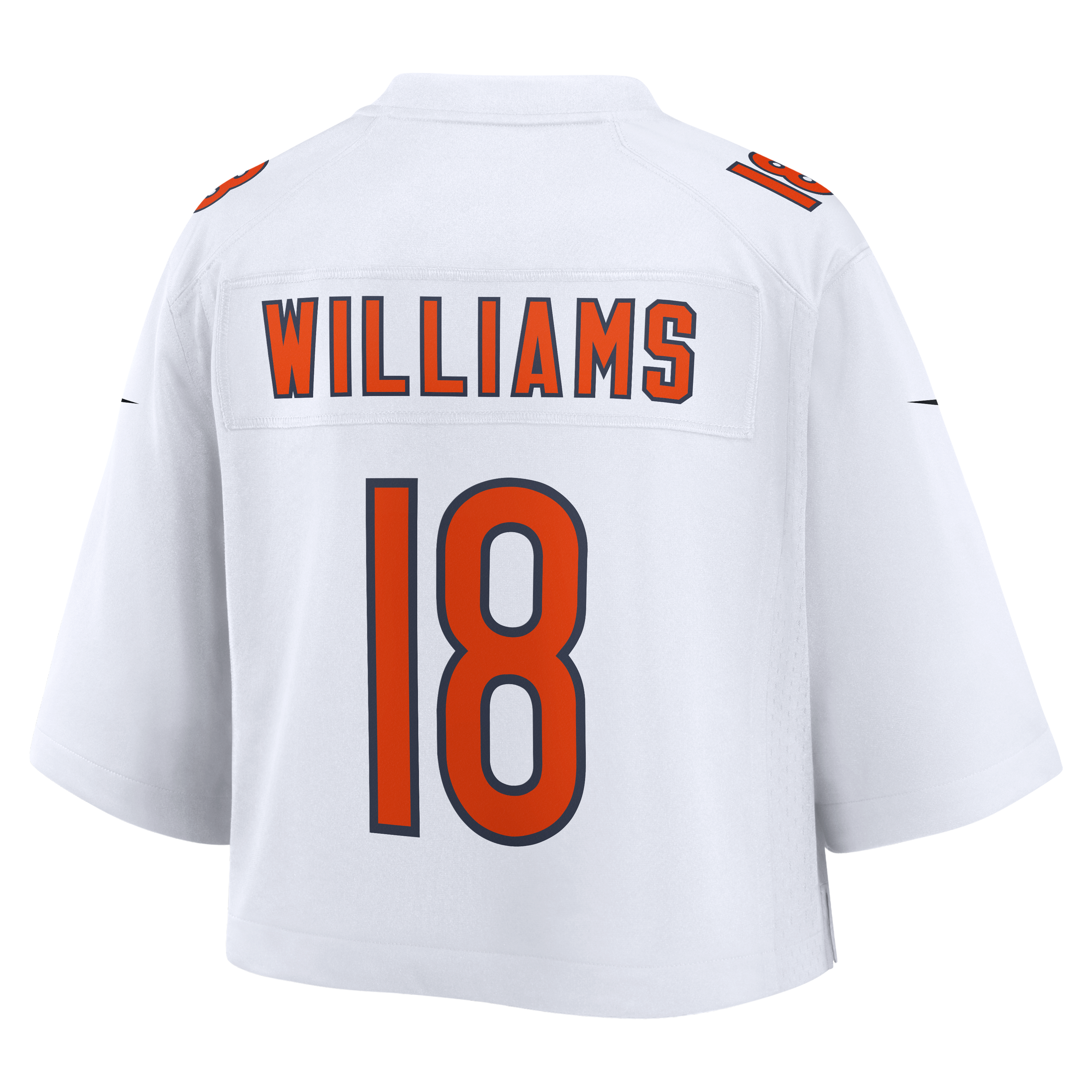 Maillot de match court Nike Caleb Williams blanc des Chicago Bears pour femmes