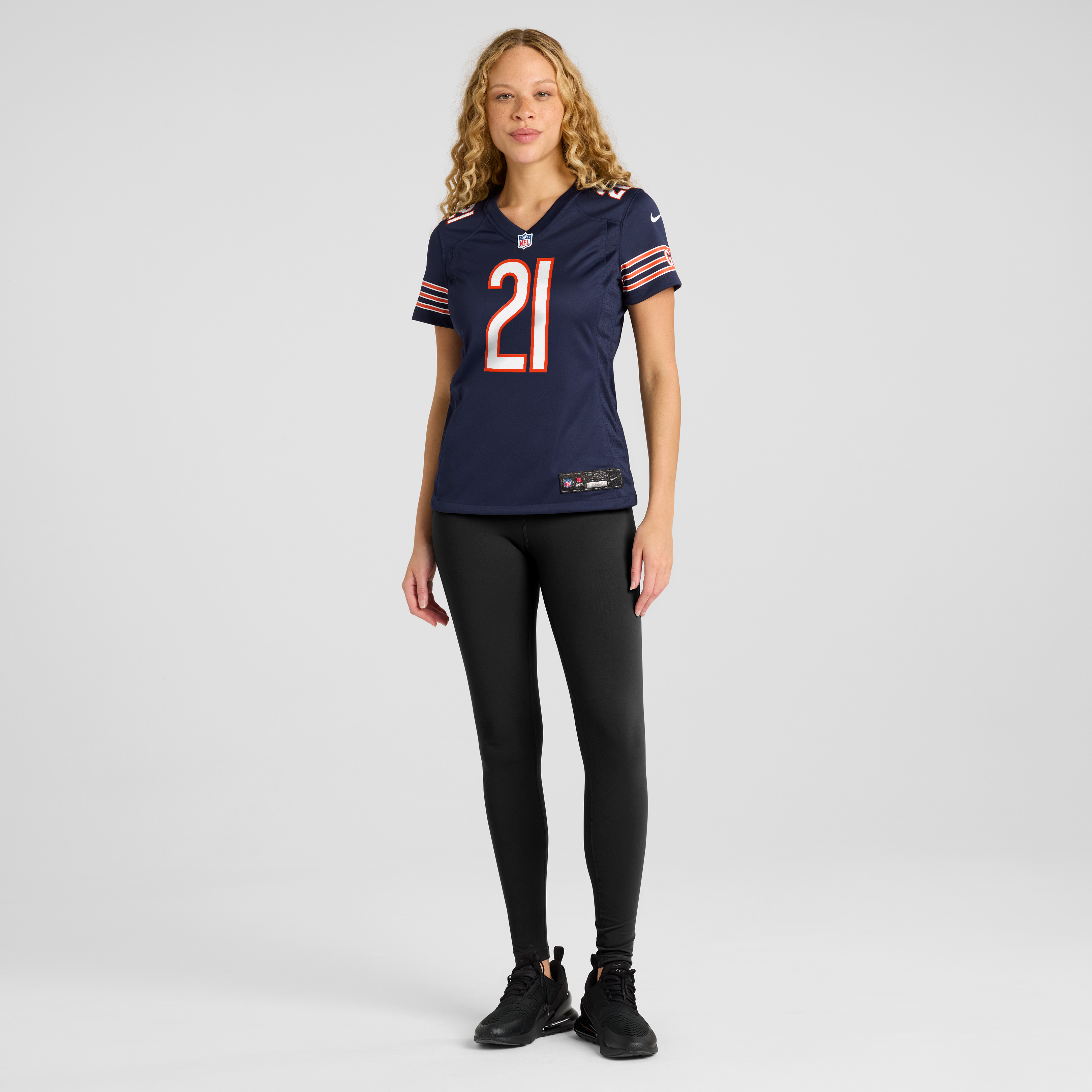 Maillot de match Nike Cam Lewis bleu marine des Chicago Bears pour femmes