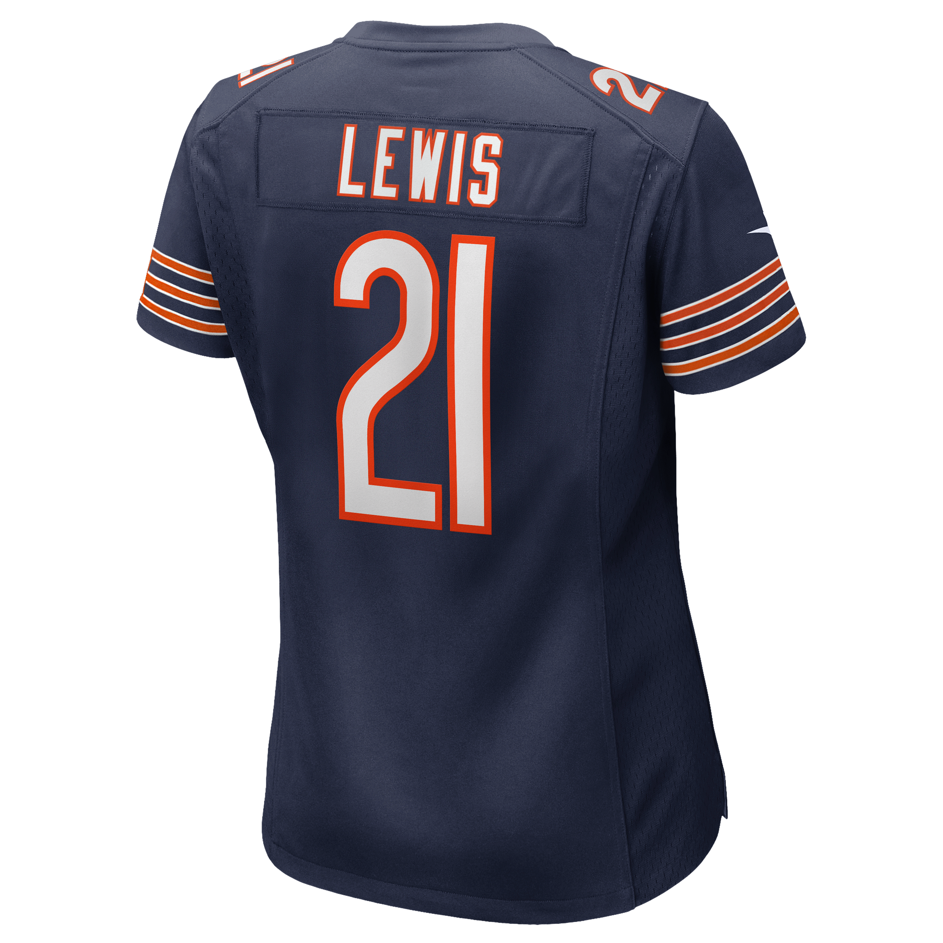 Maillot de match Nike Cam Lewis bleu marine des Chicago Bears pour femmes