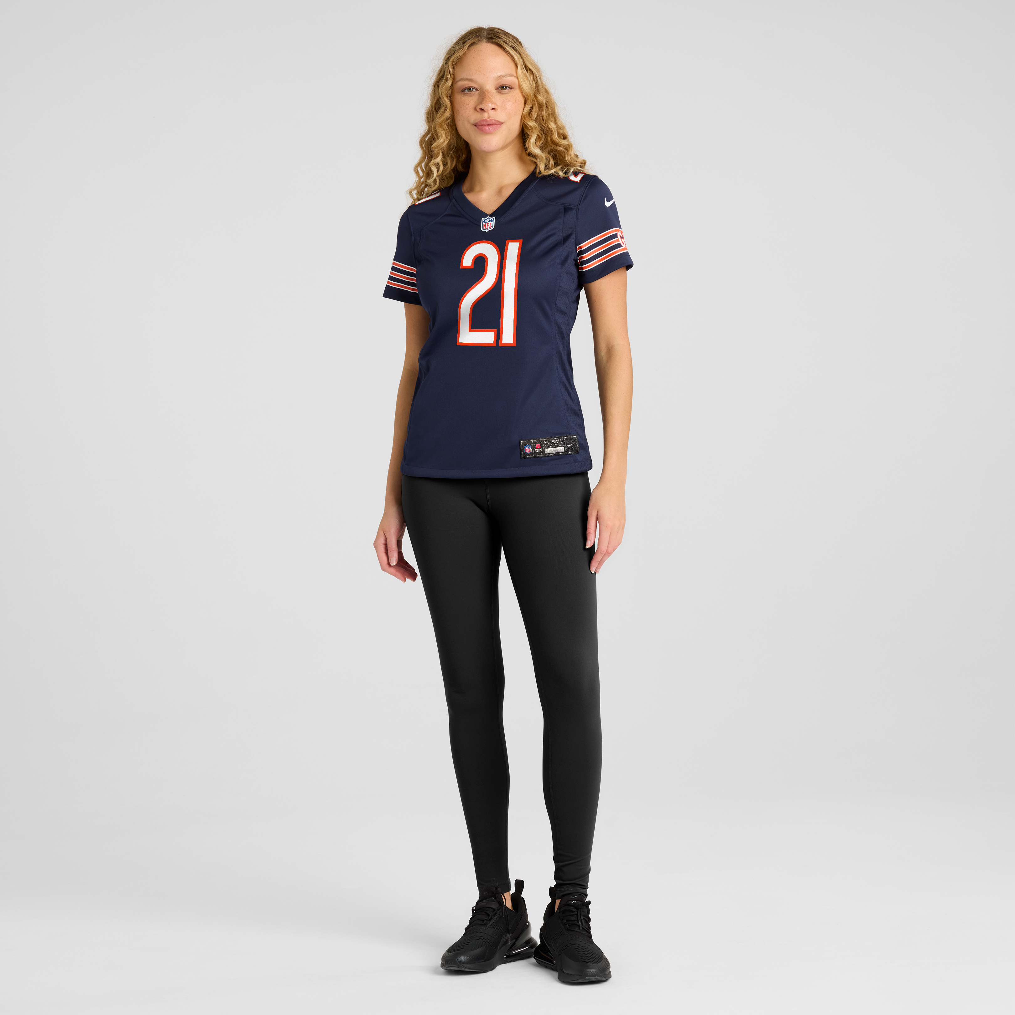 Maillot de match Nike Cameron Lewis bleu marine des Chicago Bears pour femmes