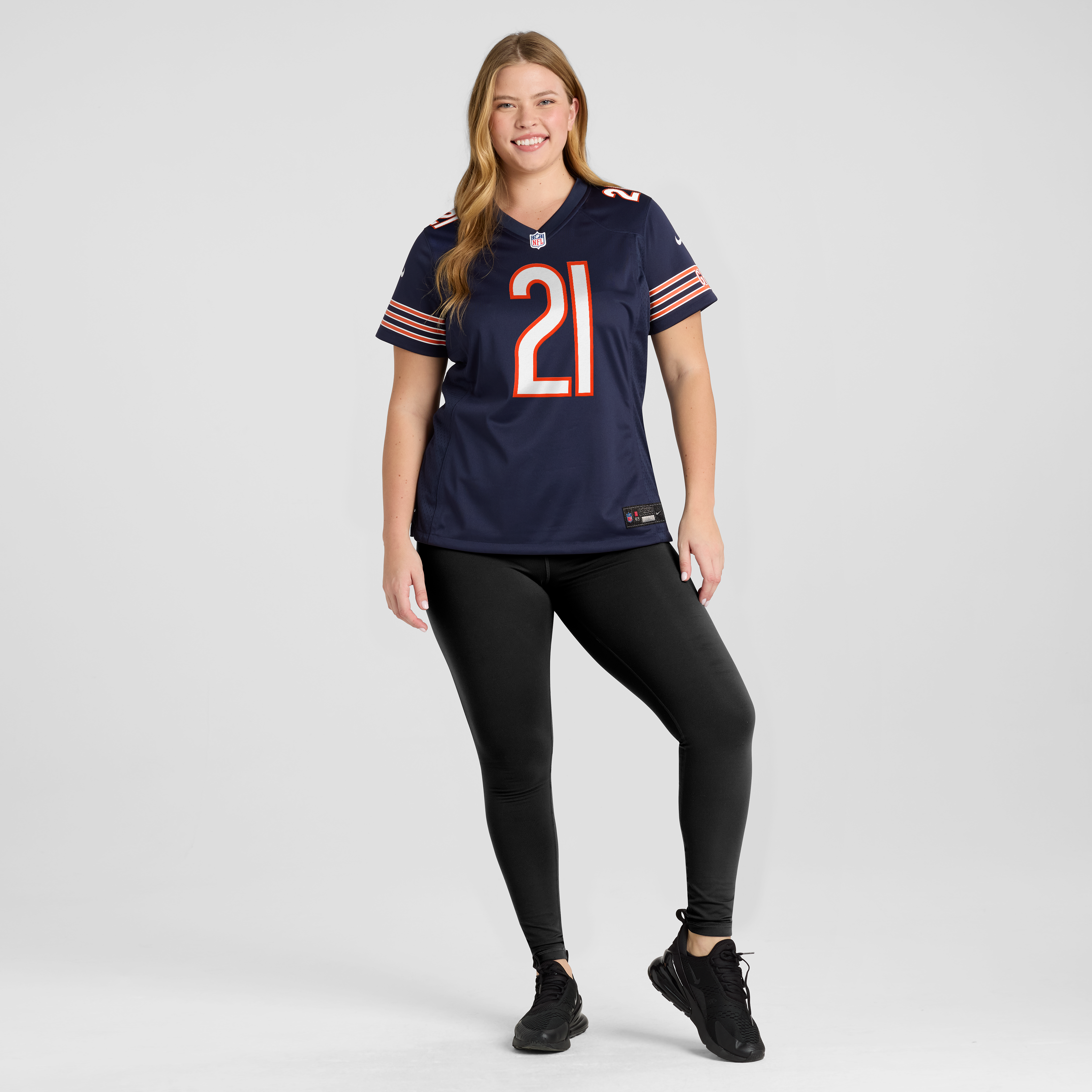 Maillot de match Nike Cameron Lewis bleu marine des Chicago Bears pour femmes