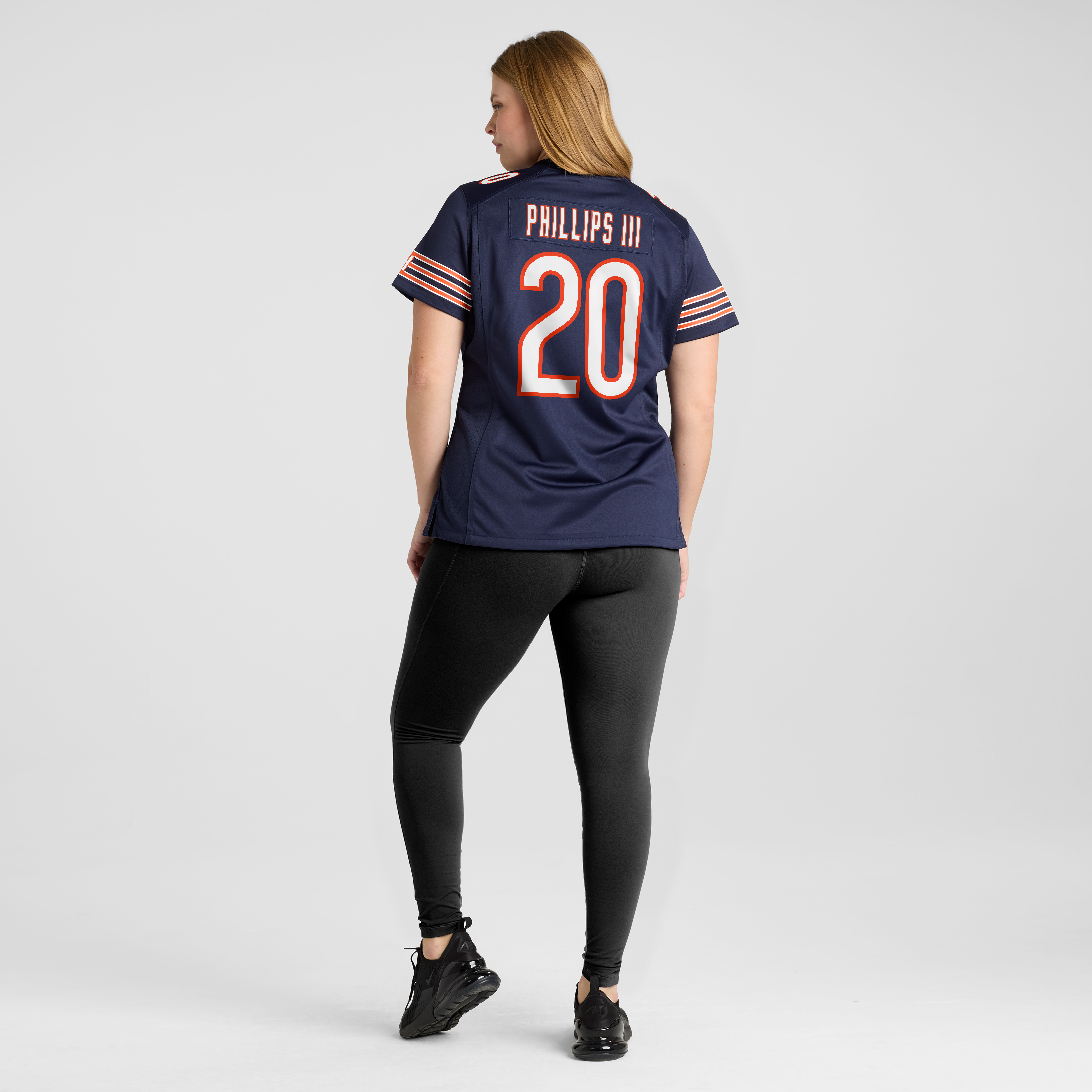 Maillot de match Nike Clark Phillips III bleu marine des Chicago Bears pour femmes