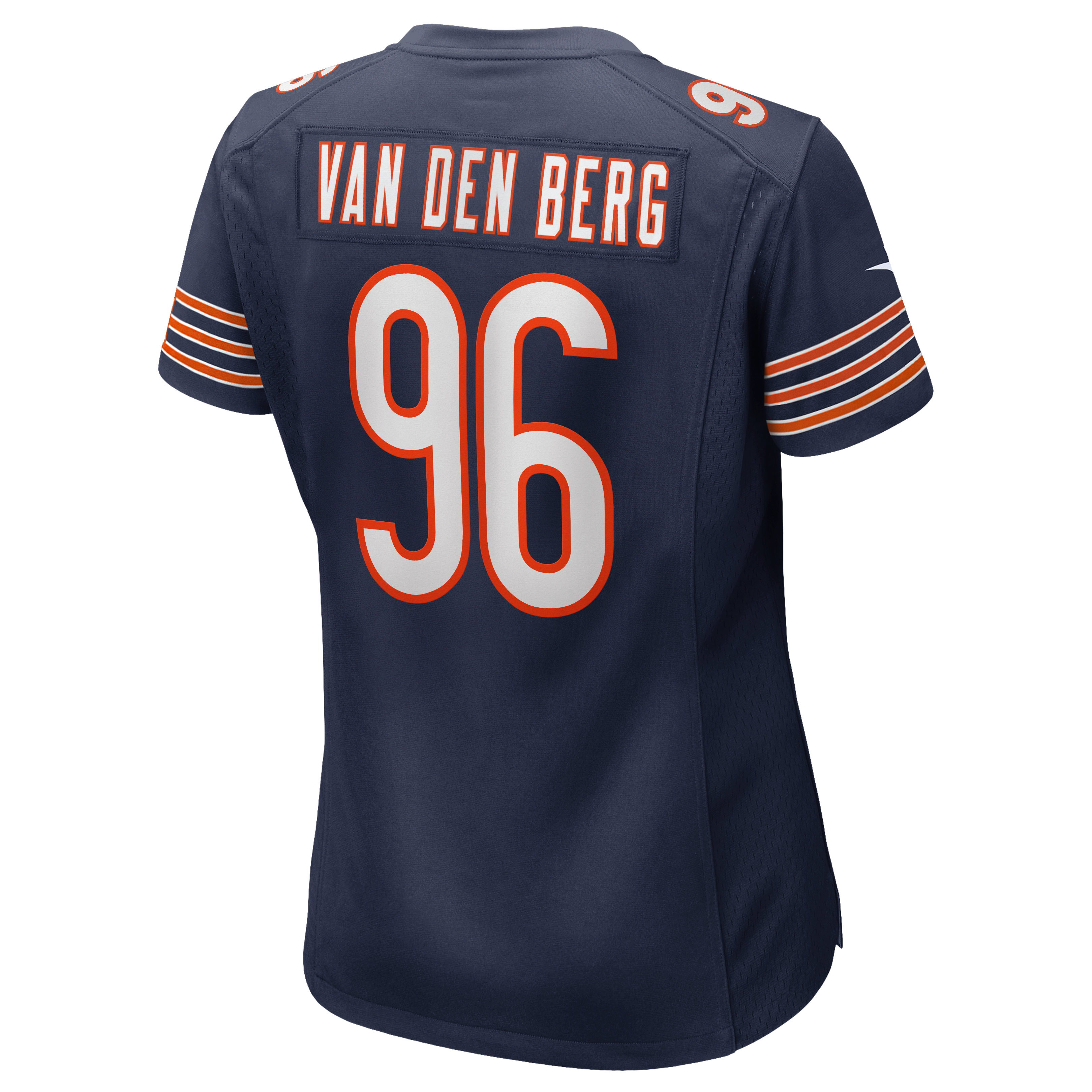 Women's Nike Jordan van den Berg Navy Chicago Bears Team Game Jersey