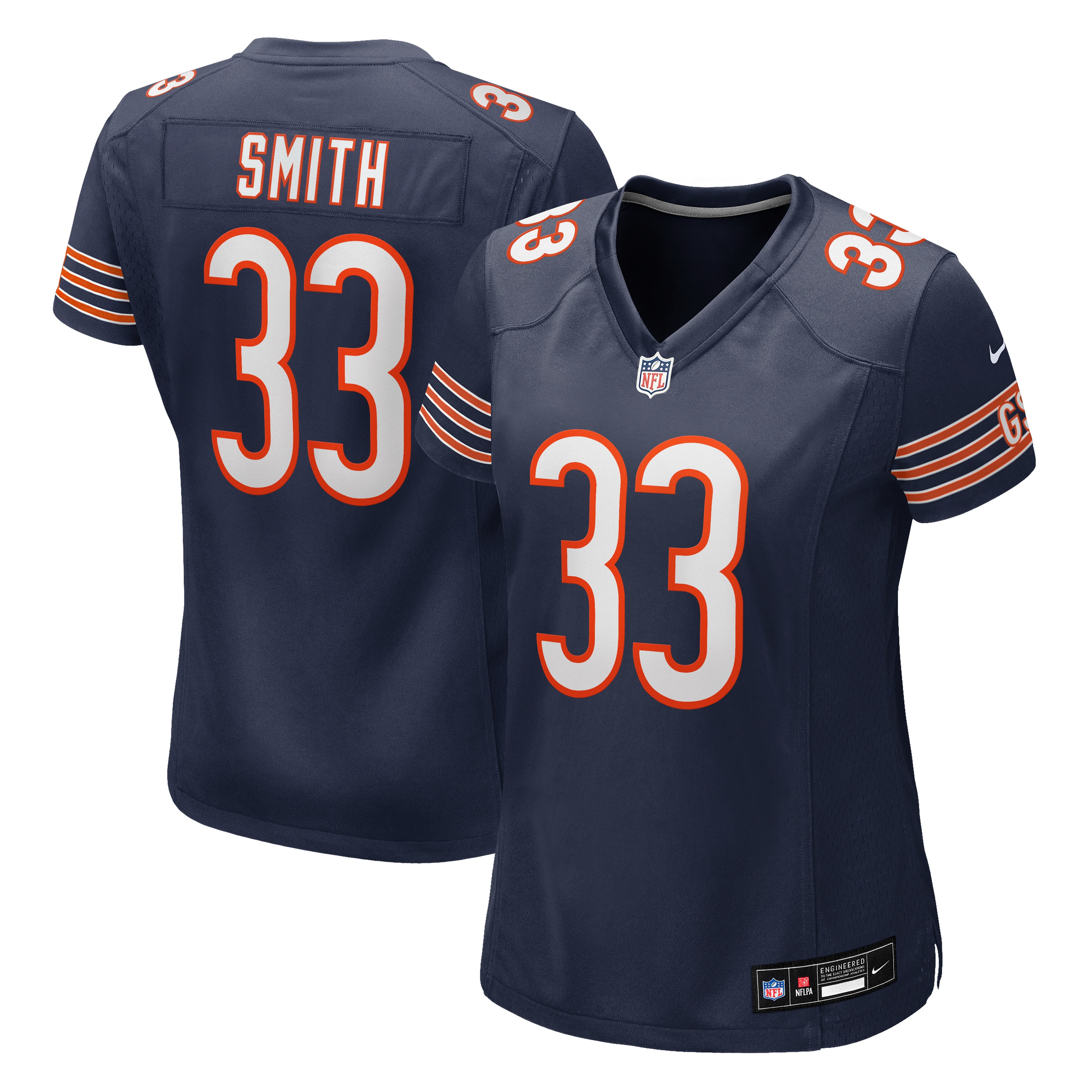 Women's Nike Keidron Smith Navy Chicago Bears Team Game Jersey