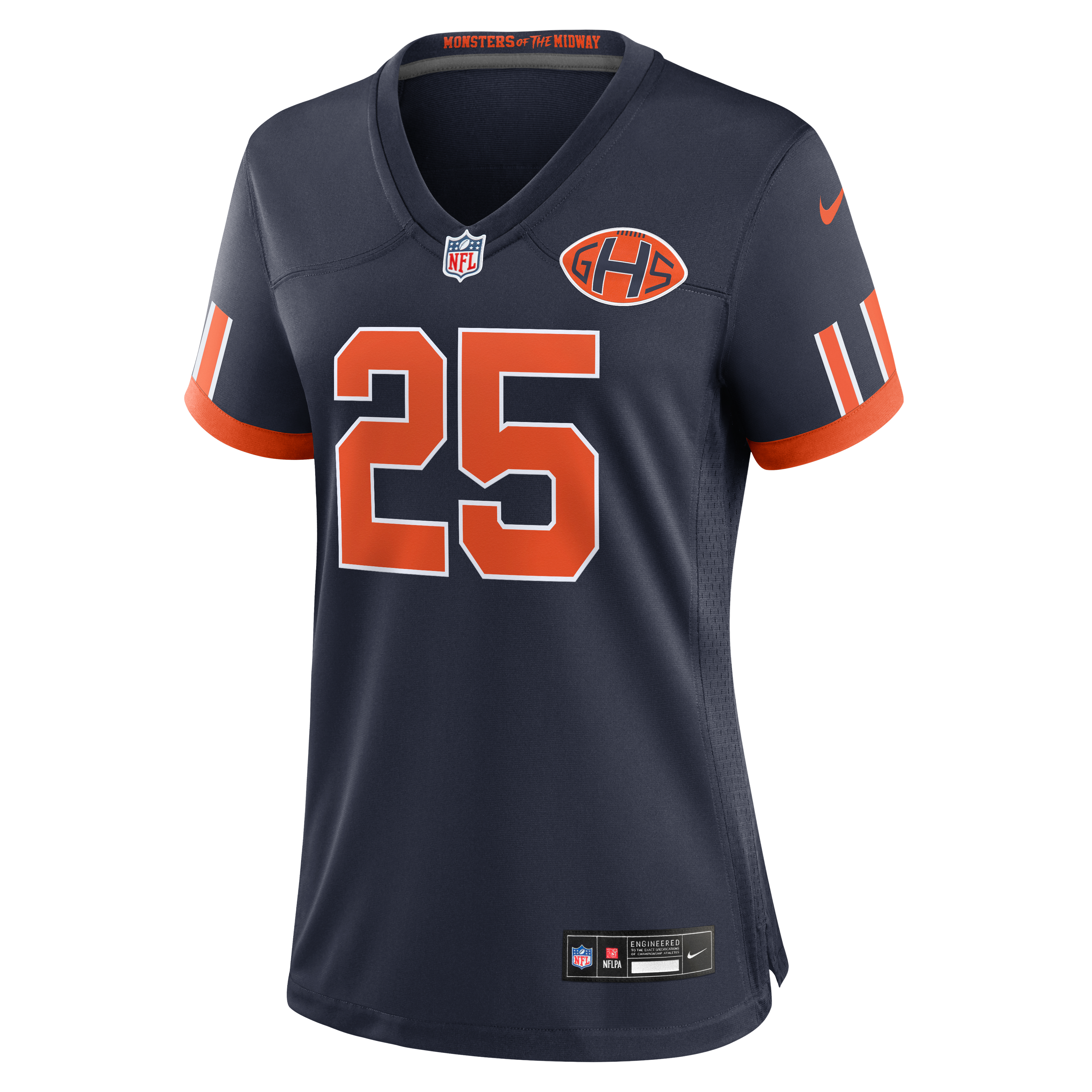 Women's Nike Kyle Monangai Navy Chicago Bears 2026 Rivalries Collection Game Jersey