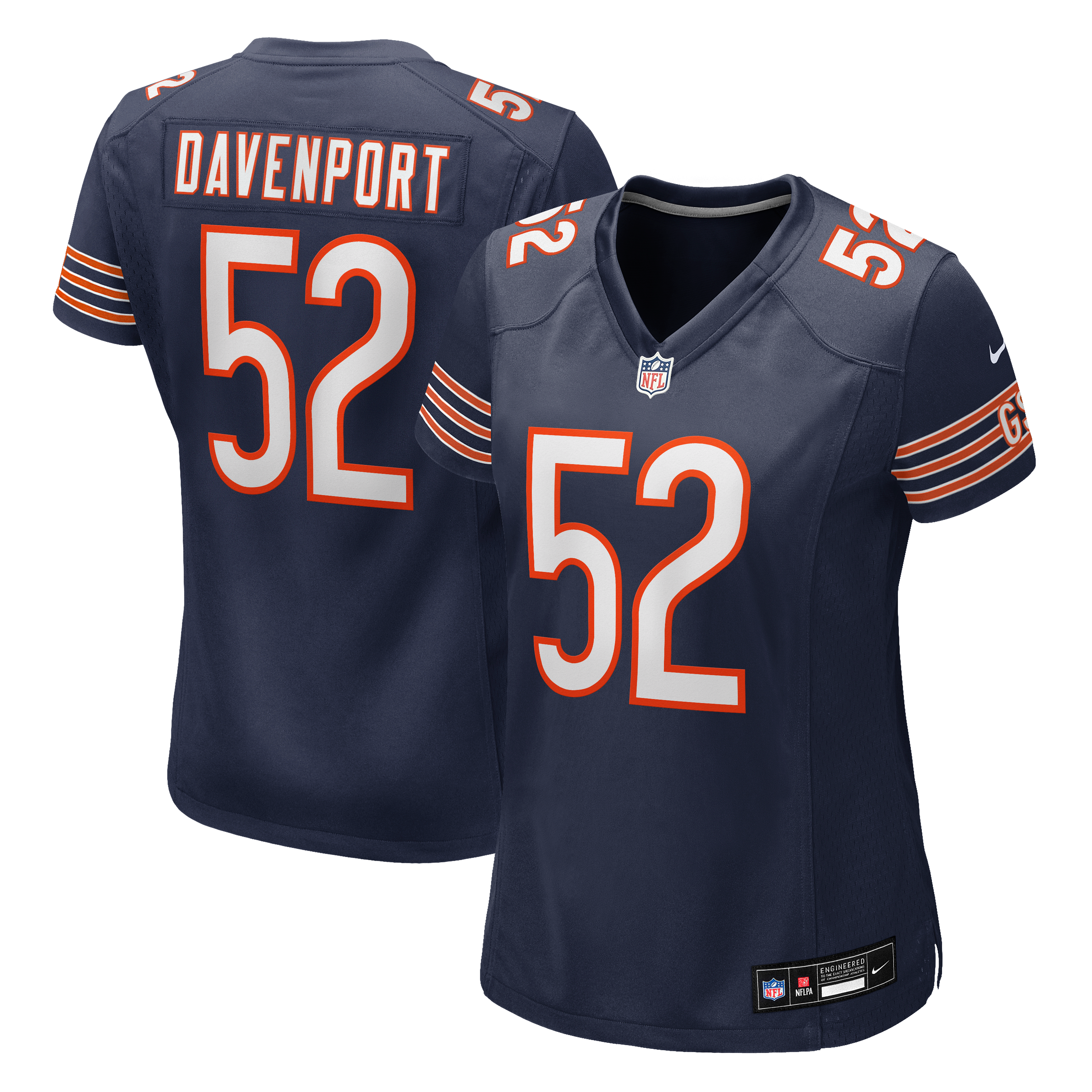 Women's Nike Marcus Davenport Navy Chicago Bears Team Game Jersey