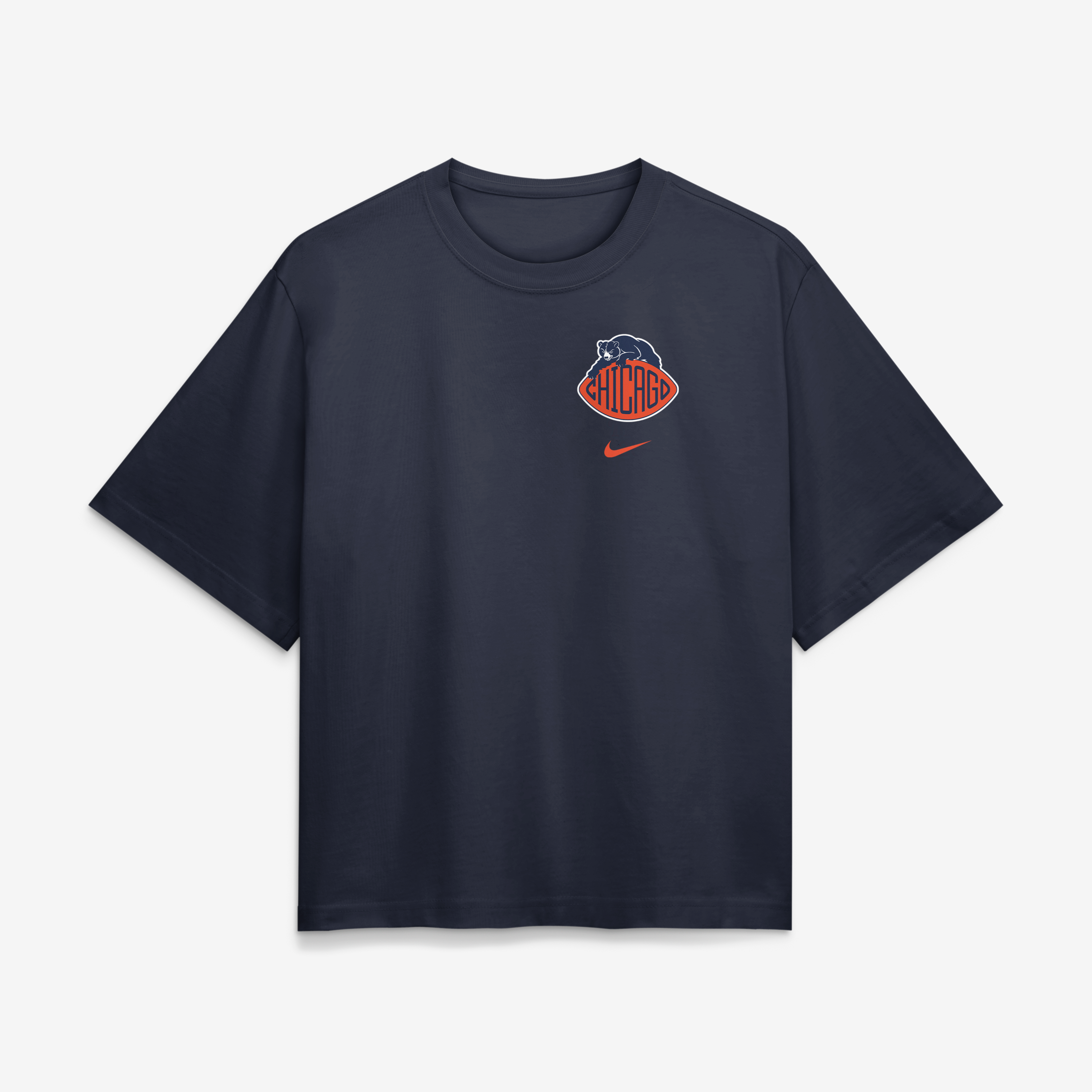 Women's Nike Navy Chicago Bears 2026 Rivalries Collection Boxy T-Shirt