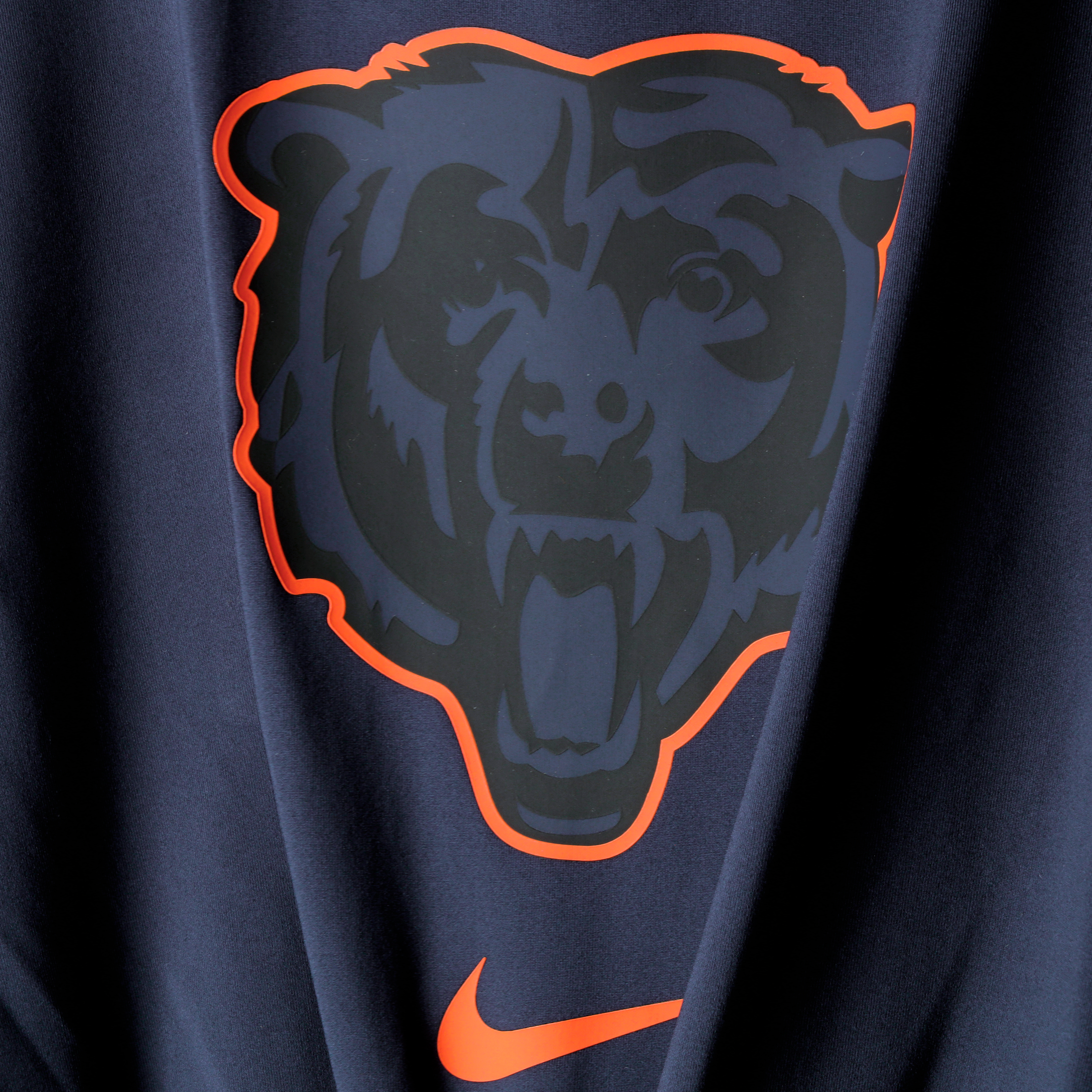 T-shirt court Nike Classic Twist pour femme, collection Chicago Bears 2026 Rivalries, bleu marine.