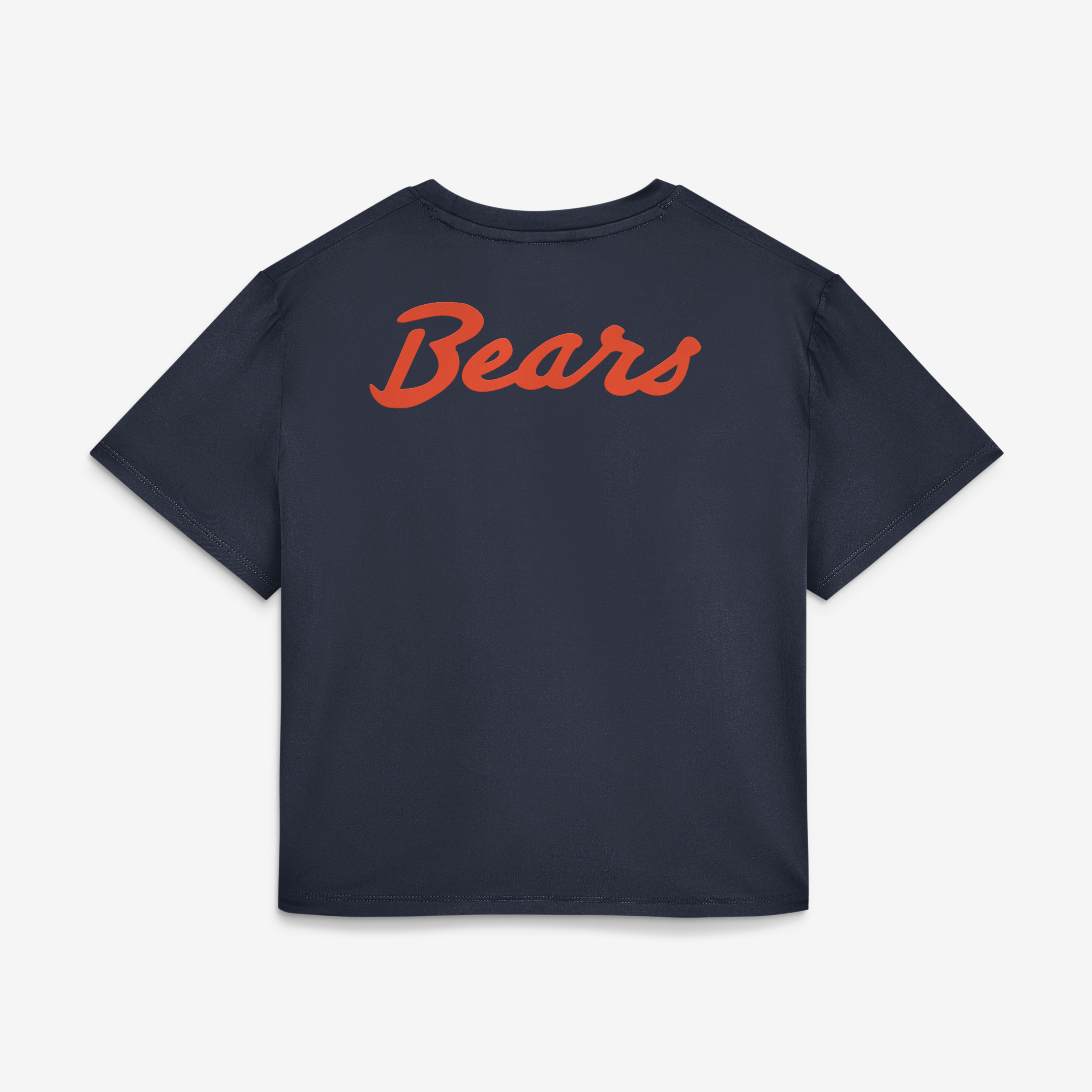 T-shirt court Nike Classic Twist pour femme, collection Chicago Bears 2026 Rivalries, bleu marine.