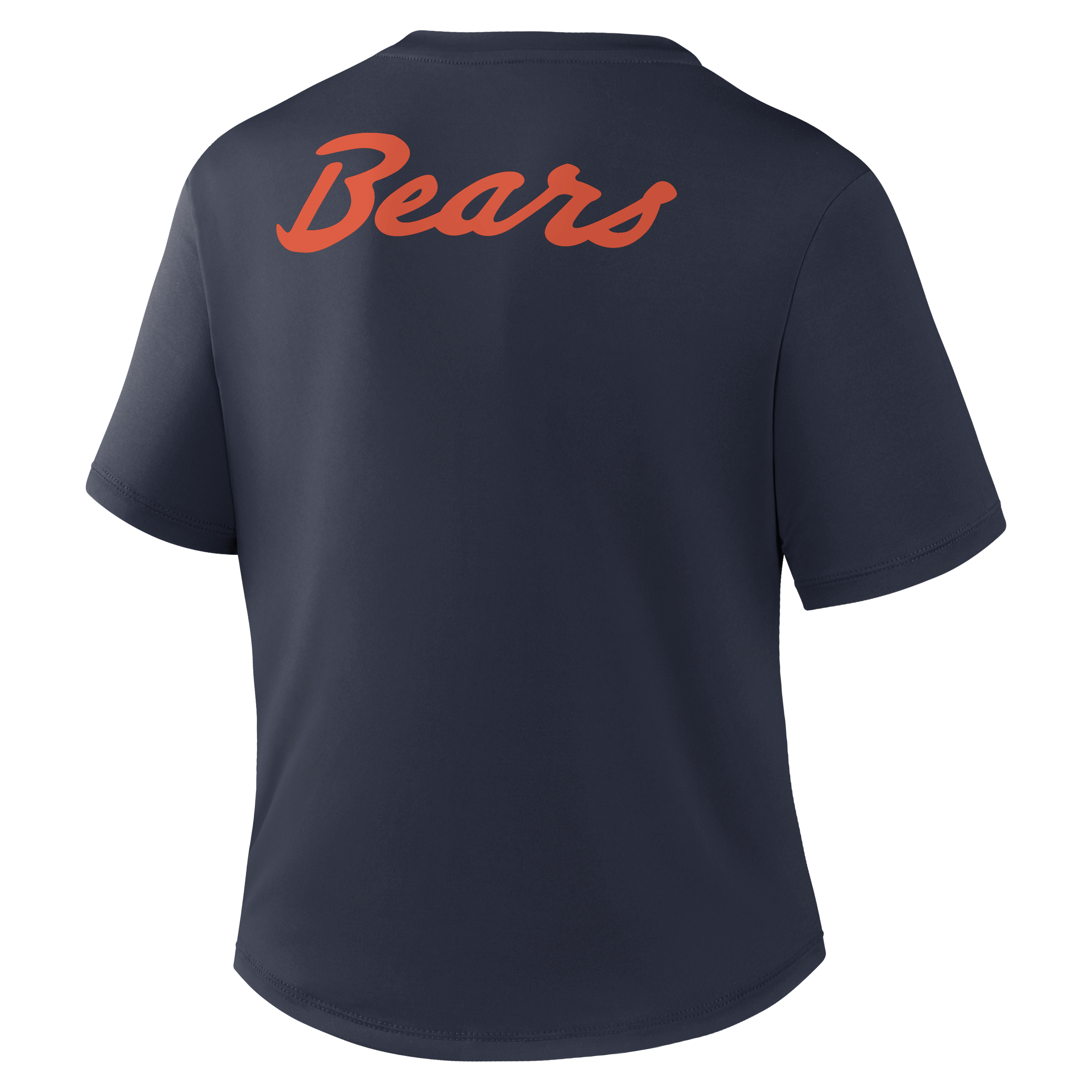 T-shirt court Nike Classic Twist pour femme, collection Chicago Bears 2026 Rivalries, bleu marine.