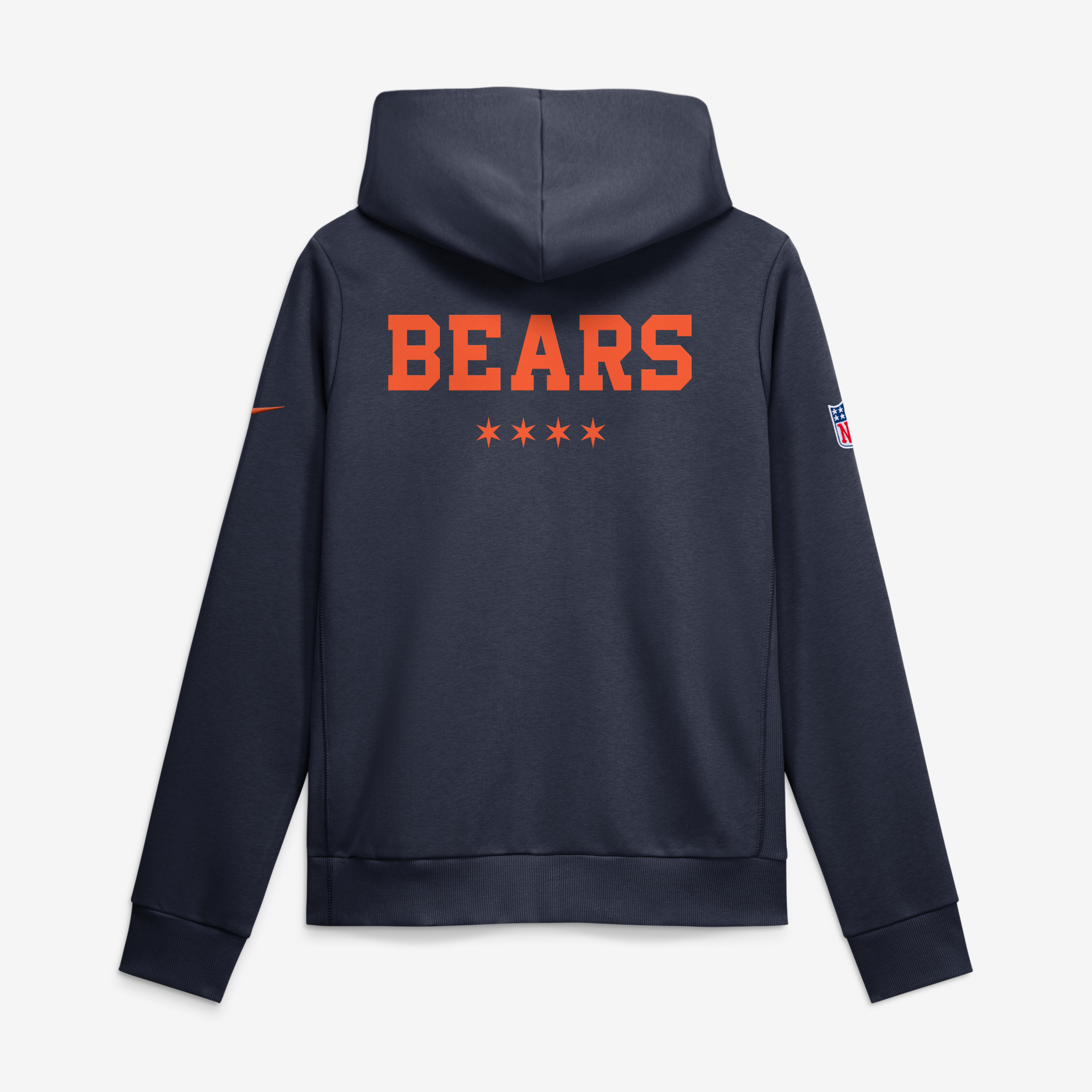 Women's Nike Navy Chicago Bears 2026 Rivalries Collection Standard Issue Sideline Pullover Hoodie