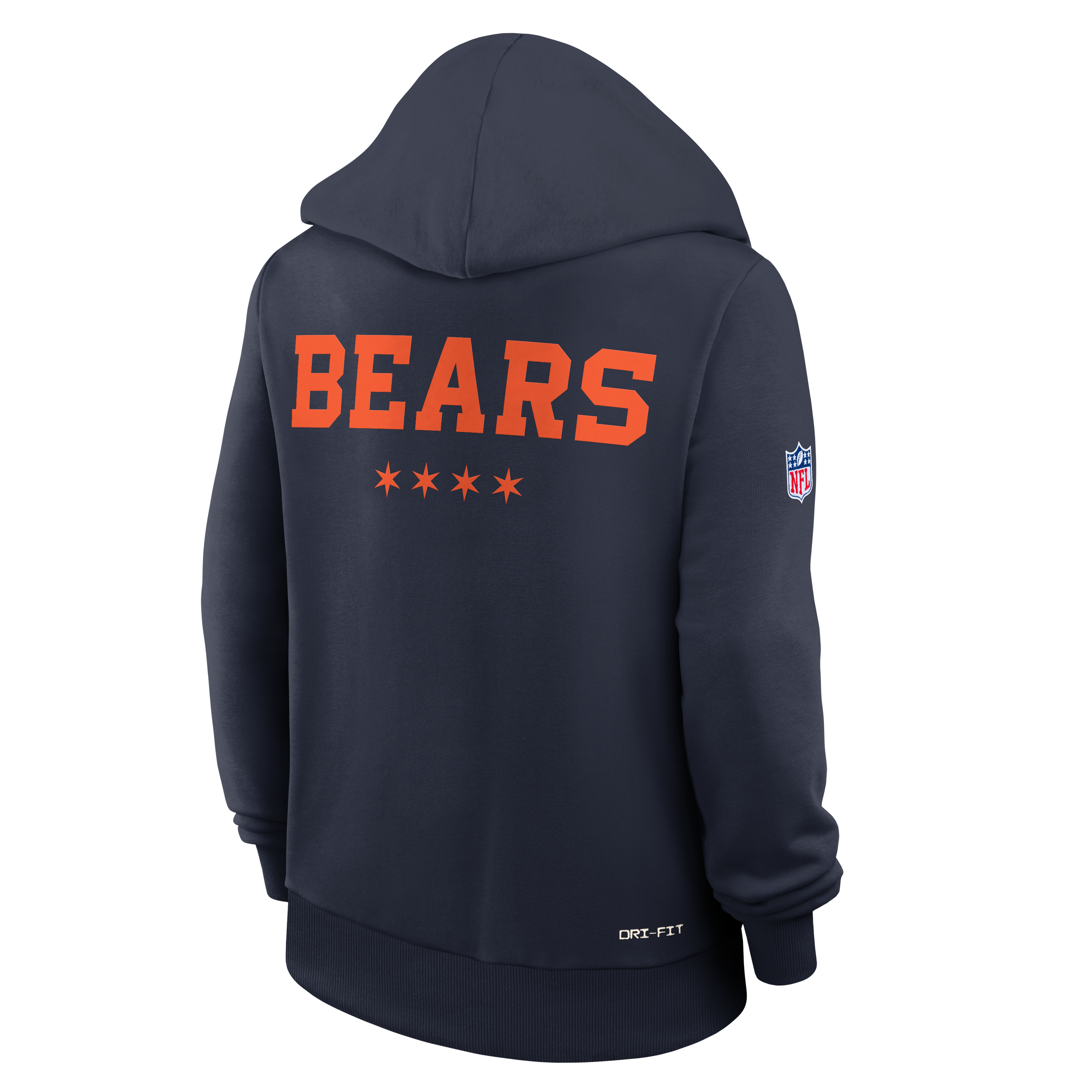 Women's Nike Navy Chicago Bears 2026 Rivalries Collection Standard Issue Sideline Pullover Hoodie