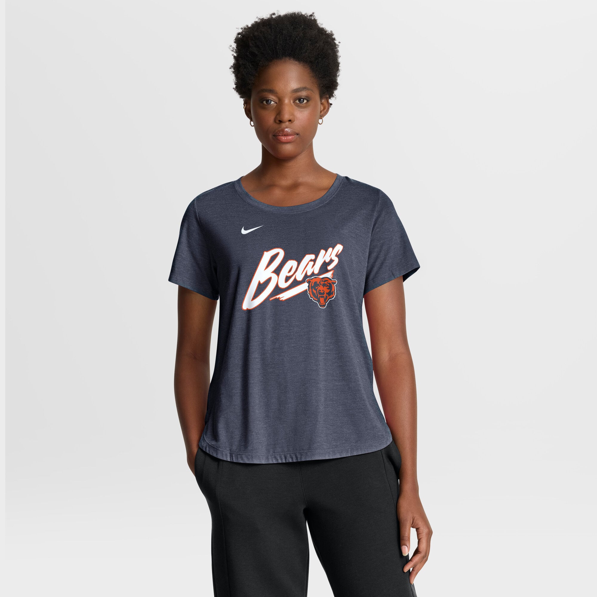 T-shirt Nike Primetime Tri-Blend bleu marine pour femme