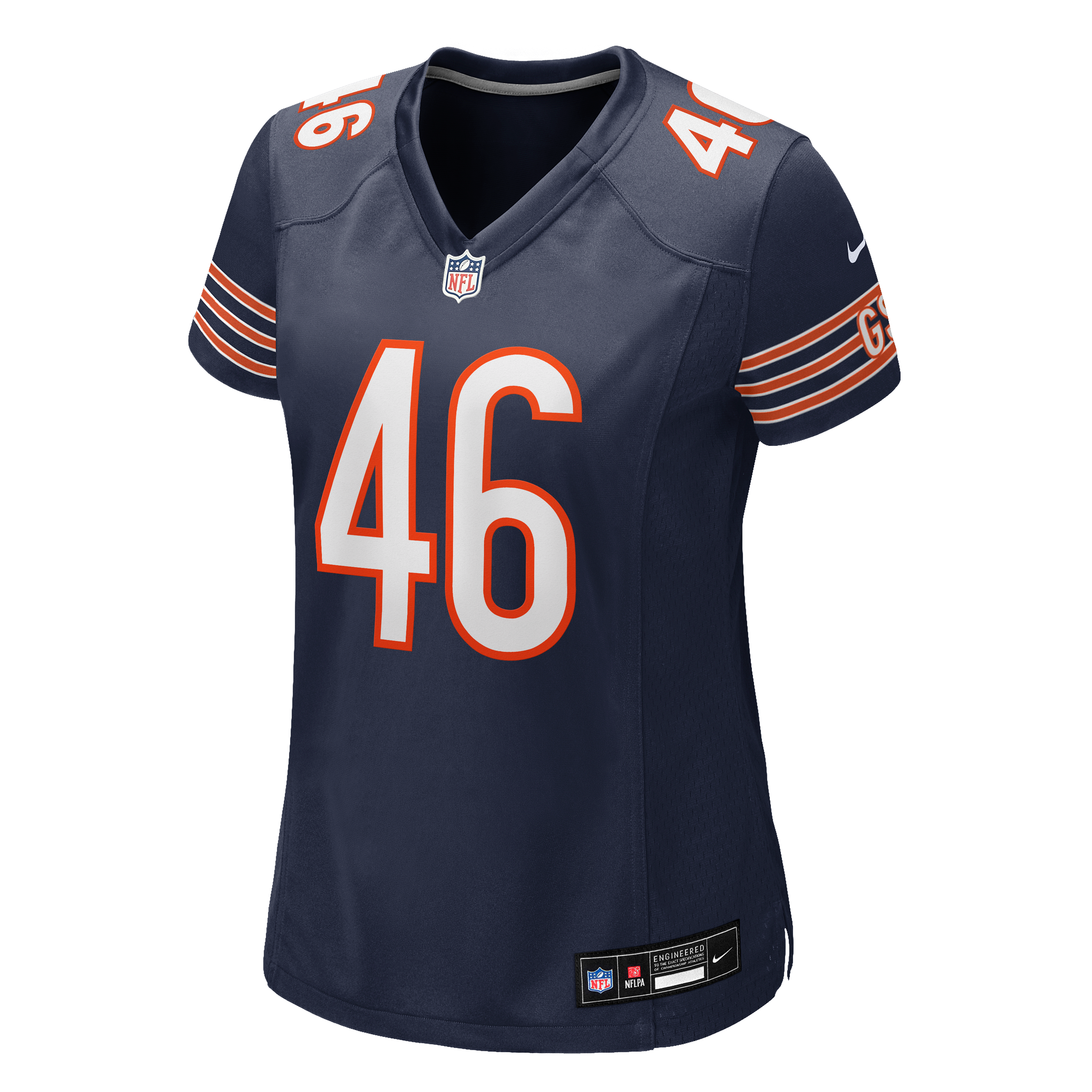 Maillot de match Nike Nephi Sewell bleu marine des Chicago Bears pour femmes