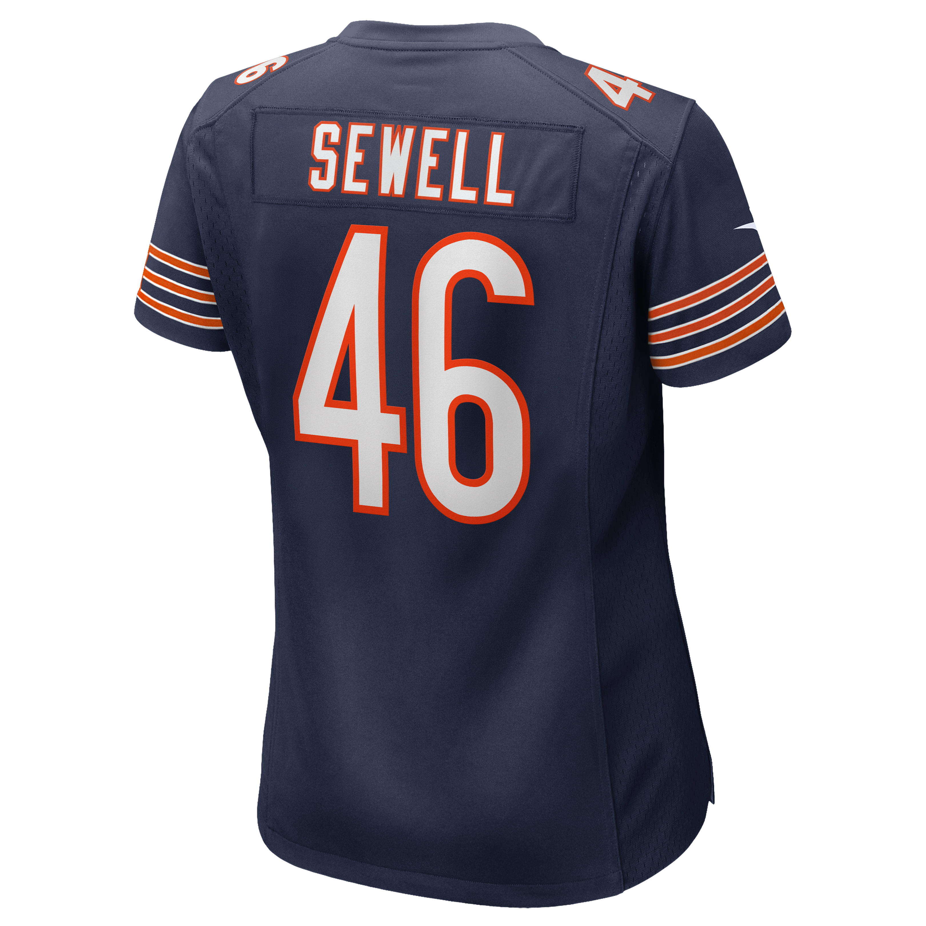 Maillot de match Nike Nephi Sewell bleu marine des Chicago Bears pour femmes