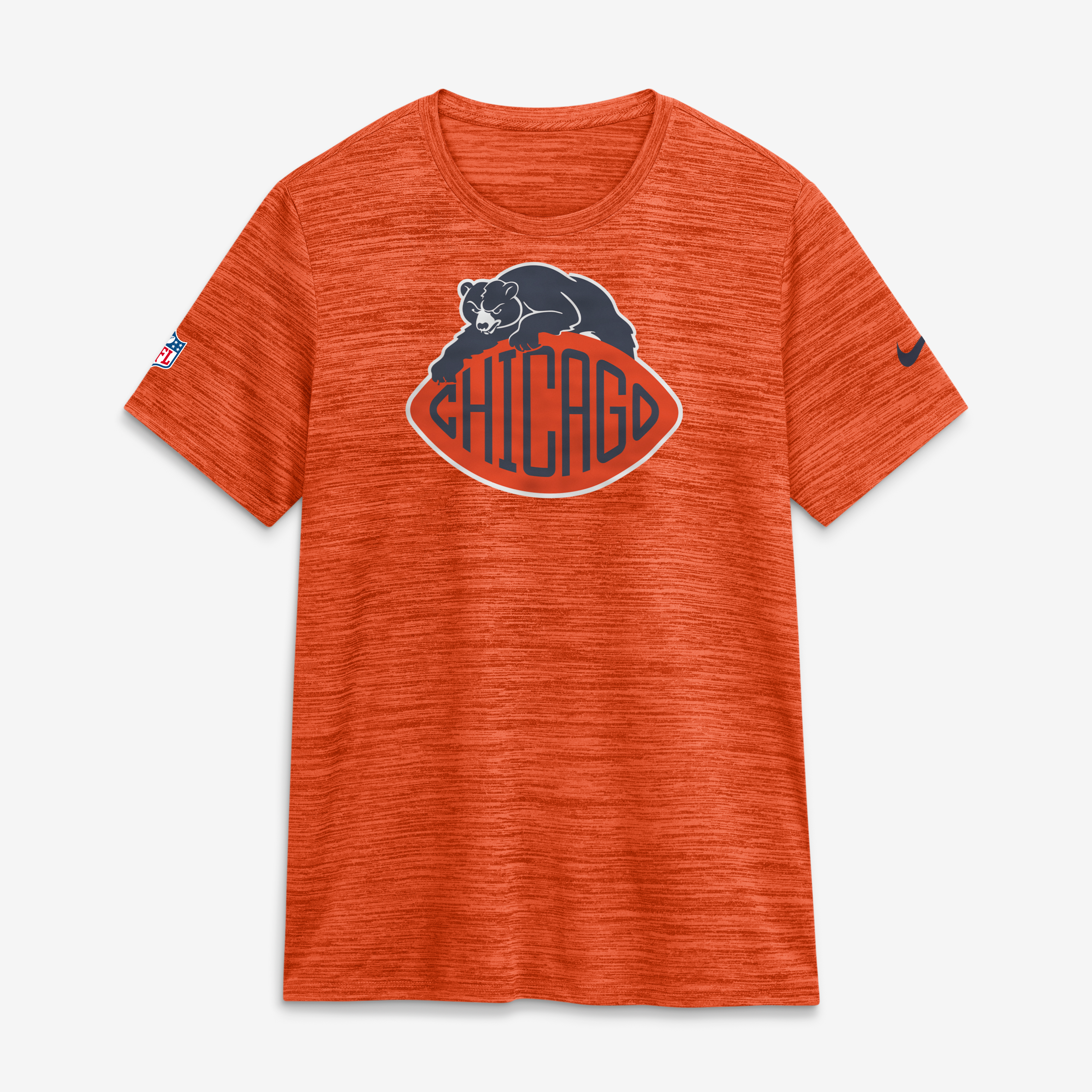 Women's Nike Orange Chicago Bears 2026 Rivalries Collection Sideline Velocity Dri-FIT T-Shirt