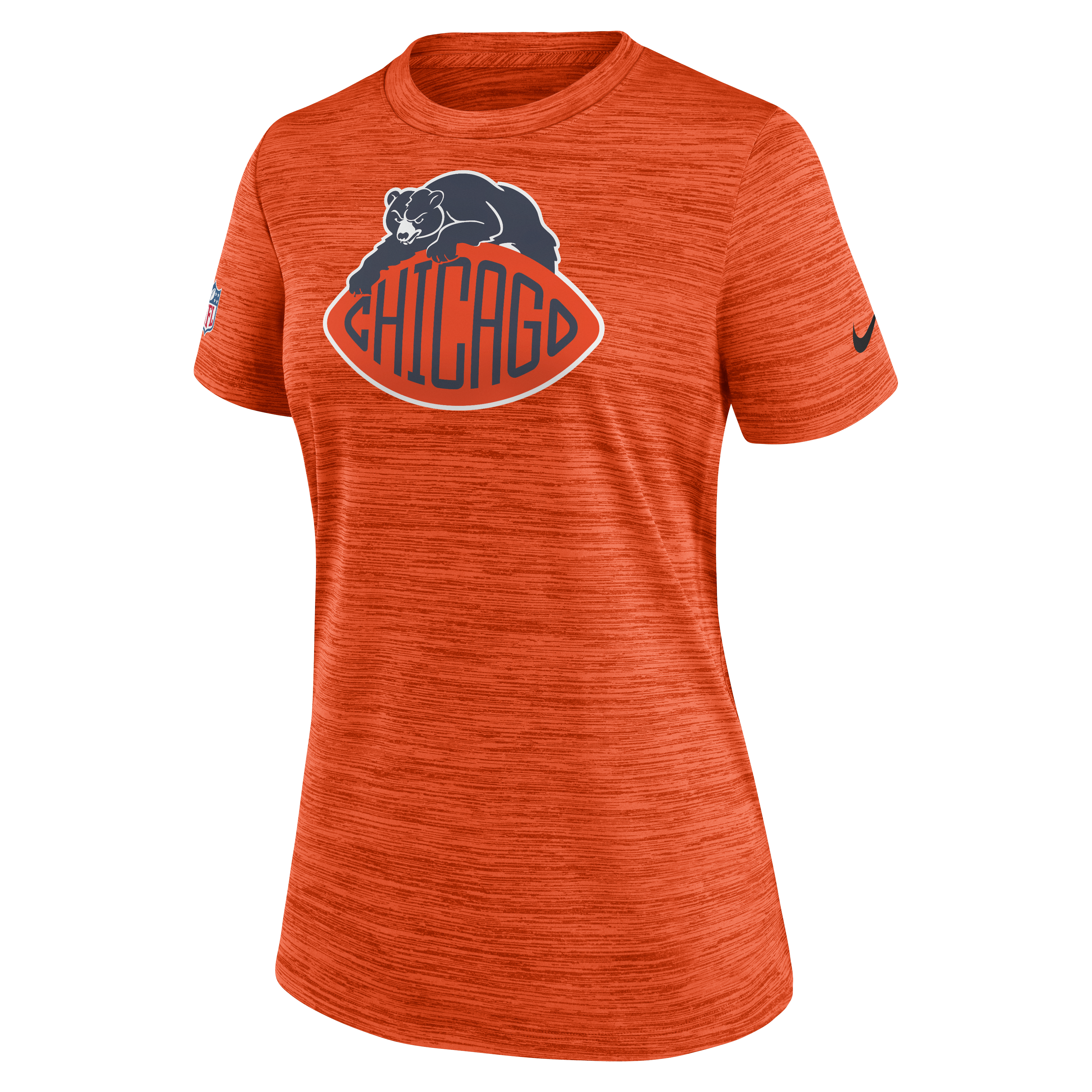 Women's Nike Orange Chicago Bears 2026 Rivalries Collection Sideline Velocity Dri-FIT T-Shirt