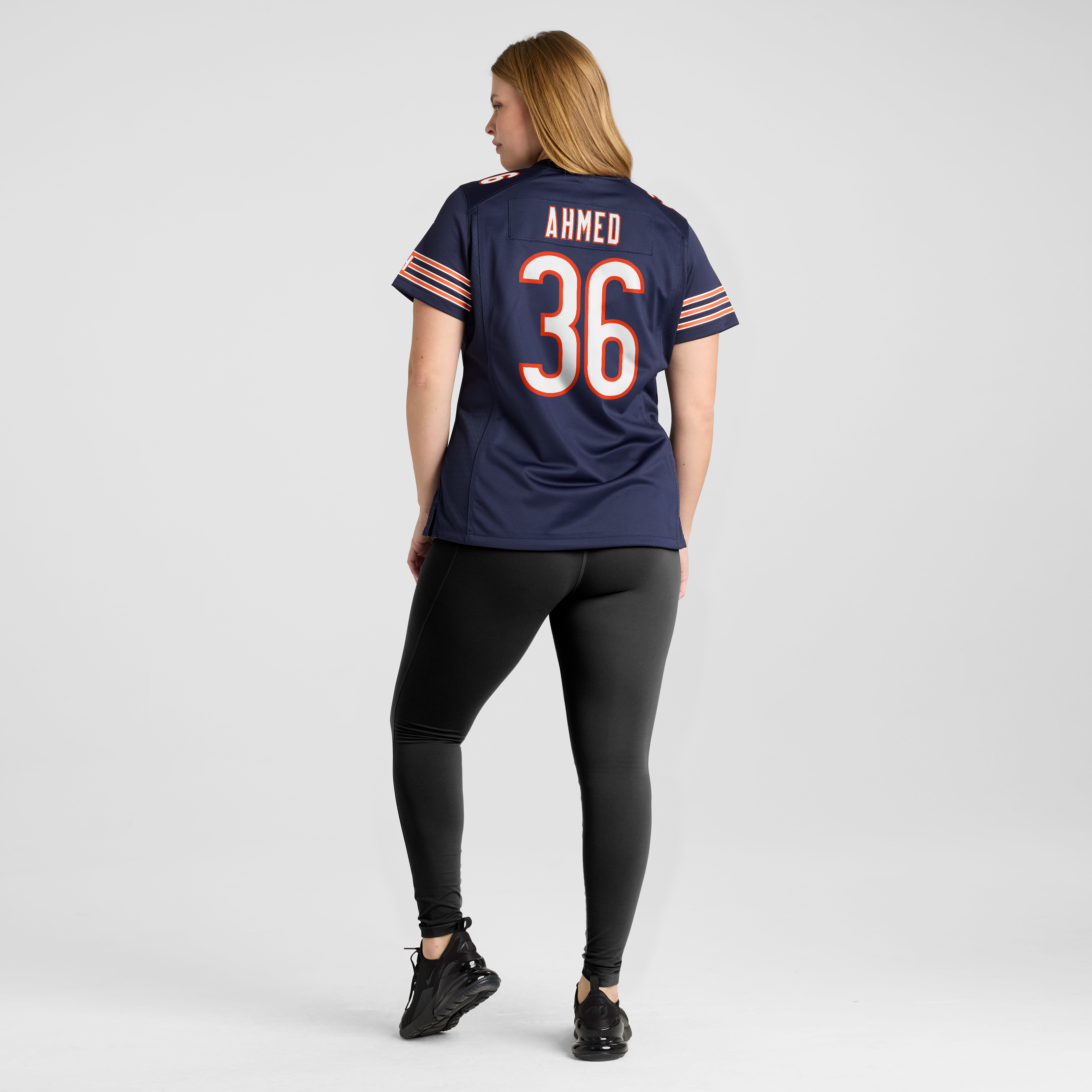 Maillot de match Nike Salvon Ahmed bleu marine des Chicago Bears pour femmes