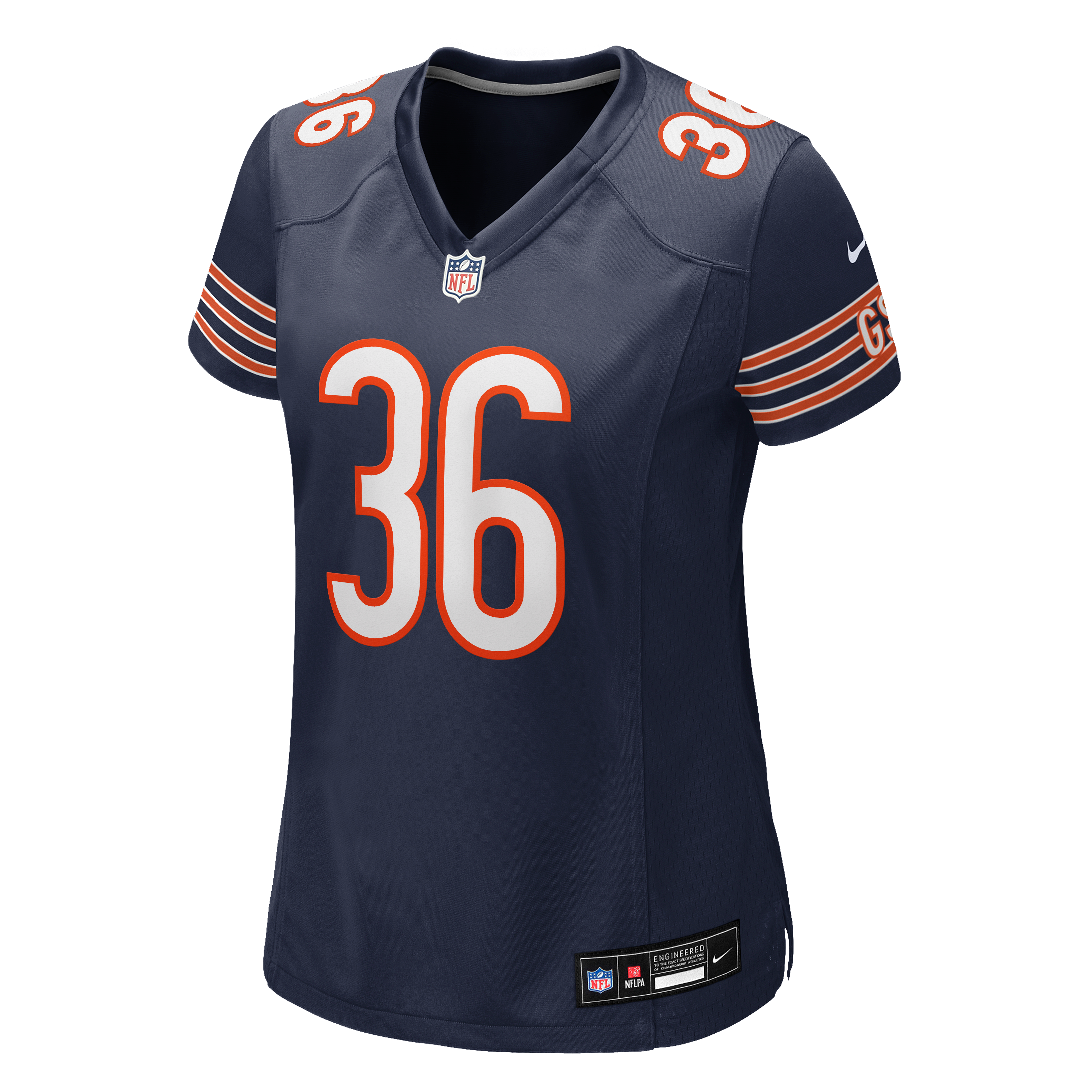 Maillot de match Nike Salvon Ahmed bleu marine des Chicago Bears pour femmes