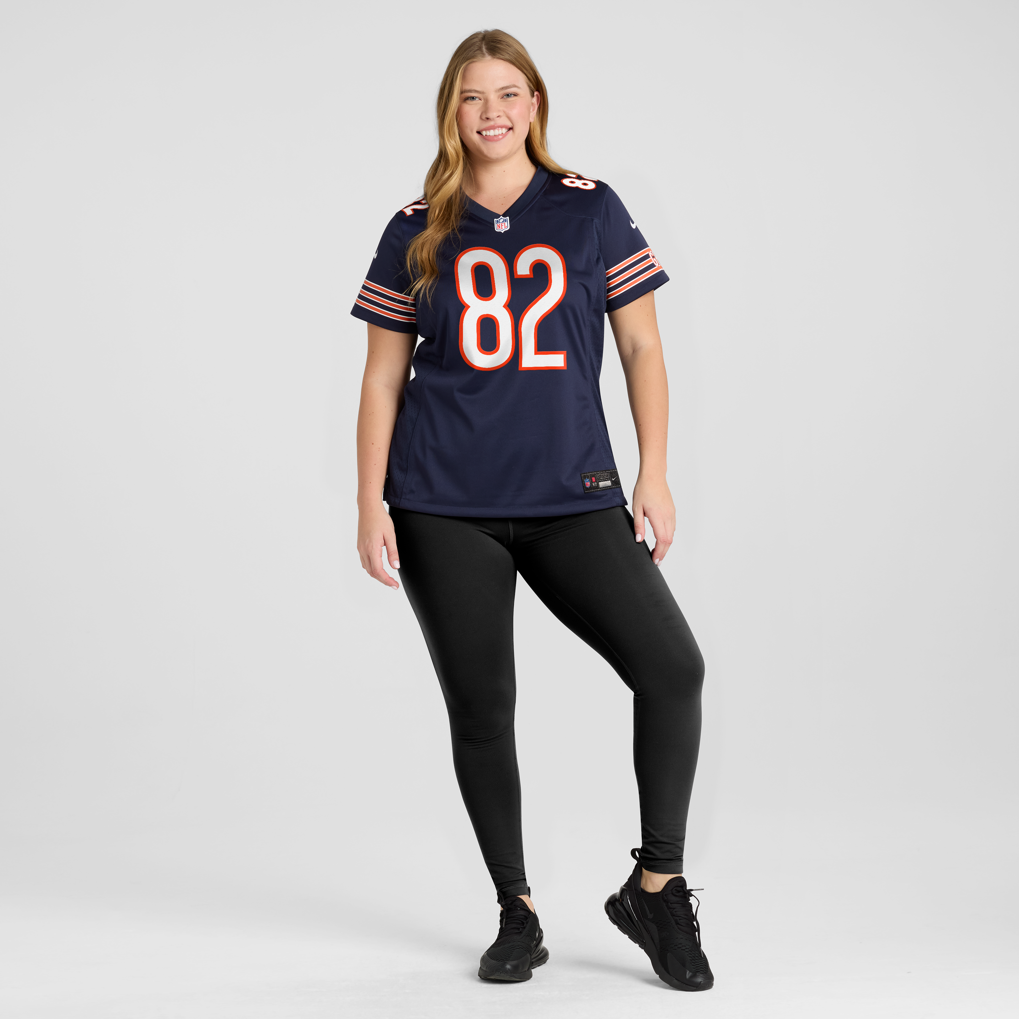Maillot de match Nike Scott Miller bleu marine des Chicago Bears pour femmes
