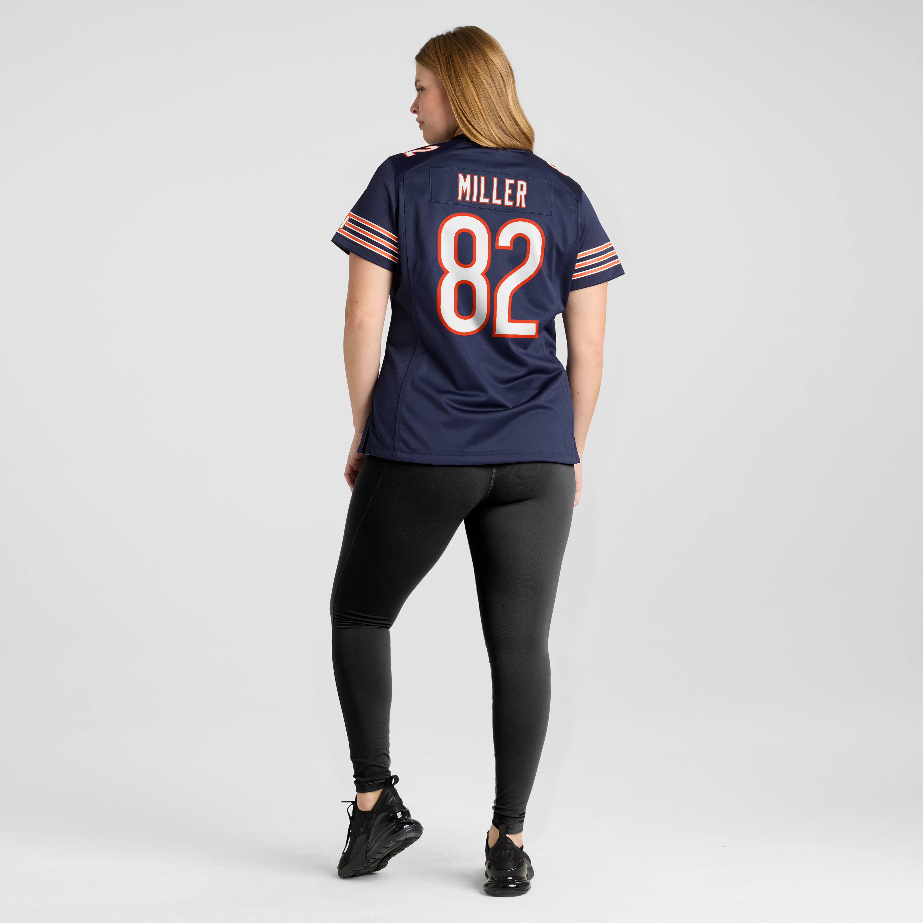 Maillot de match Nike Scott Miller bleu marine des Chicago Bears pour femmes