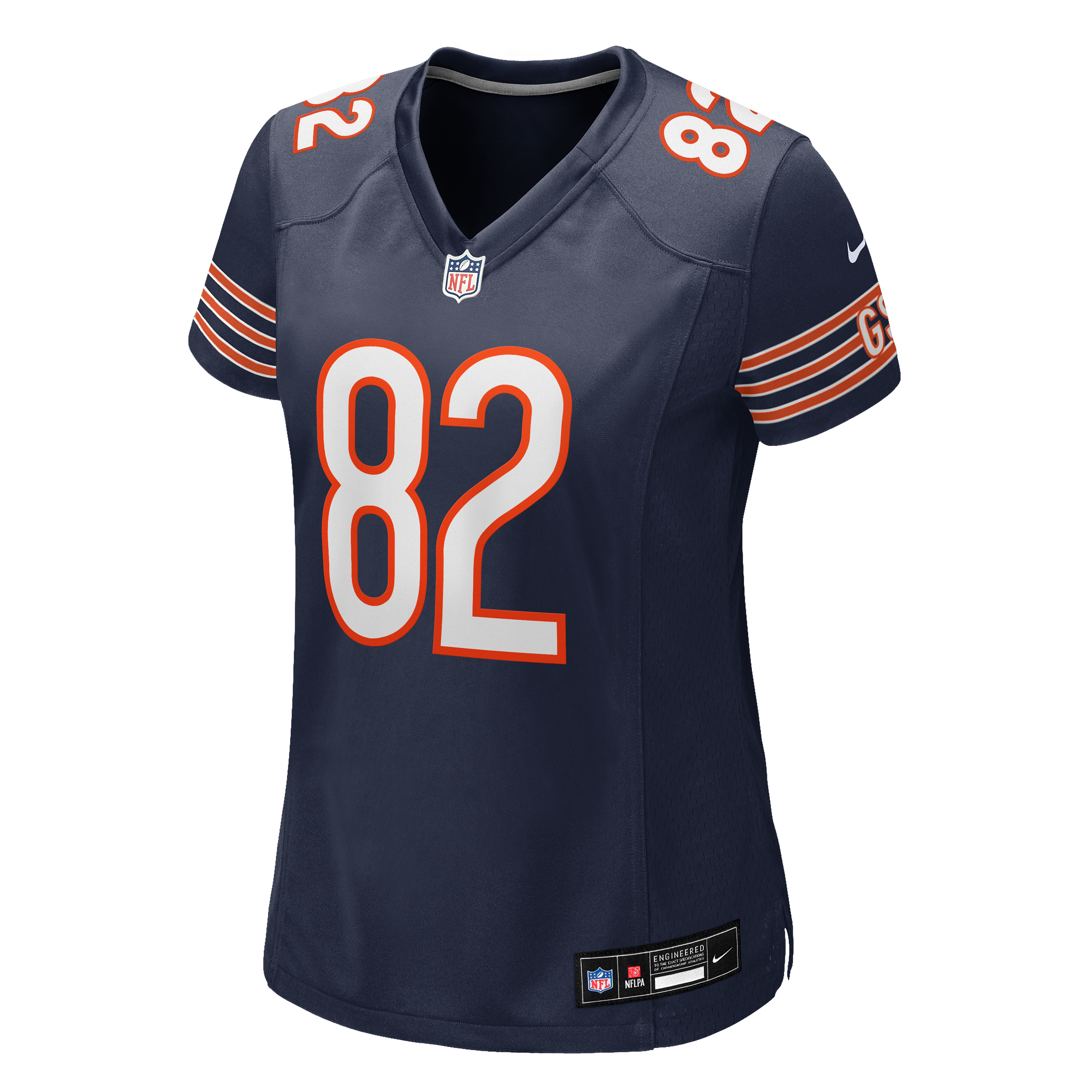 Maillot de match Nike Scott Miller bleu marine des Chicago Bears pour femmes