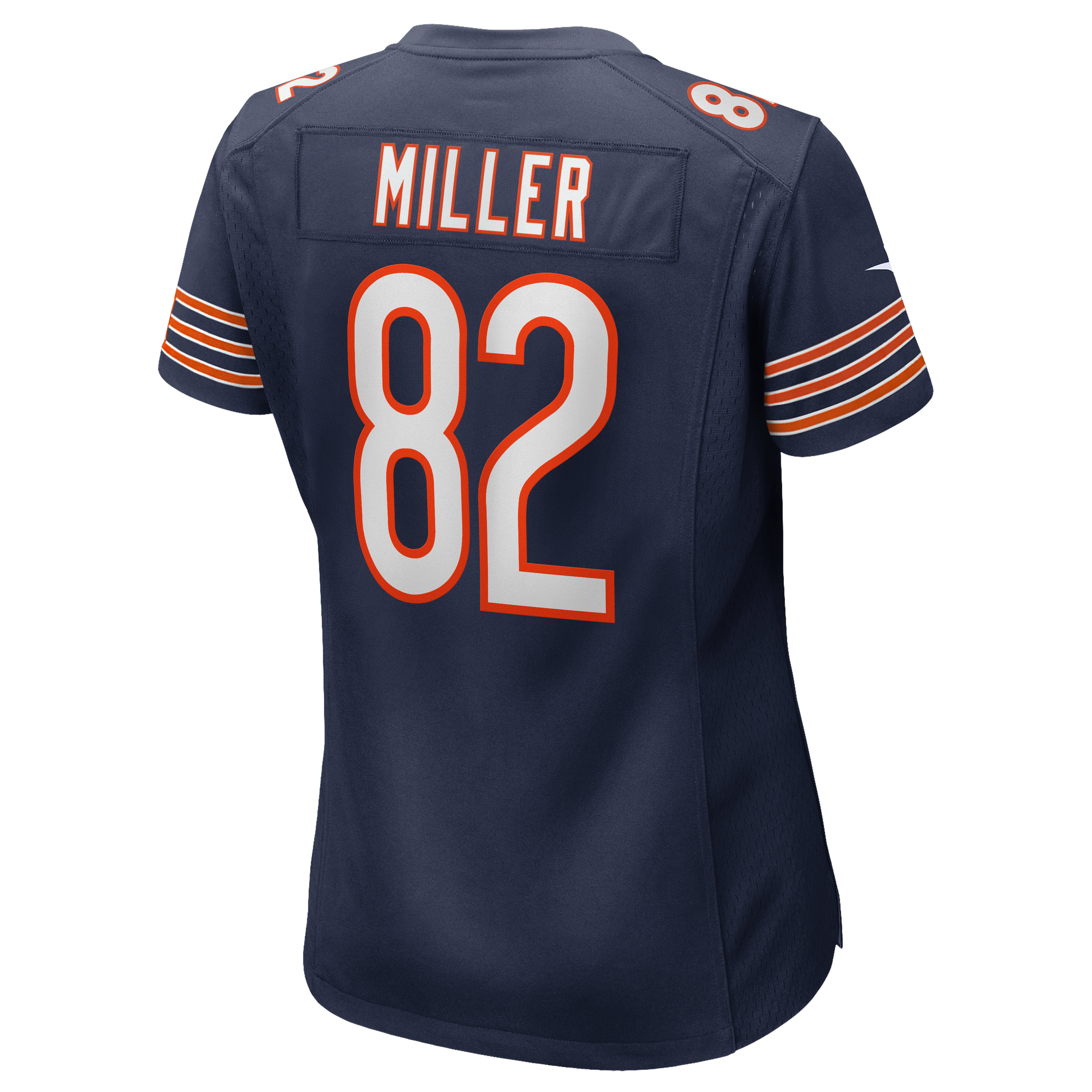 Maillot de match Nike Scott Miller bleu marine des Chicago Bears pour femmes