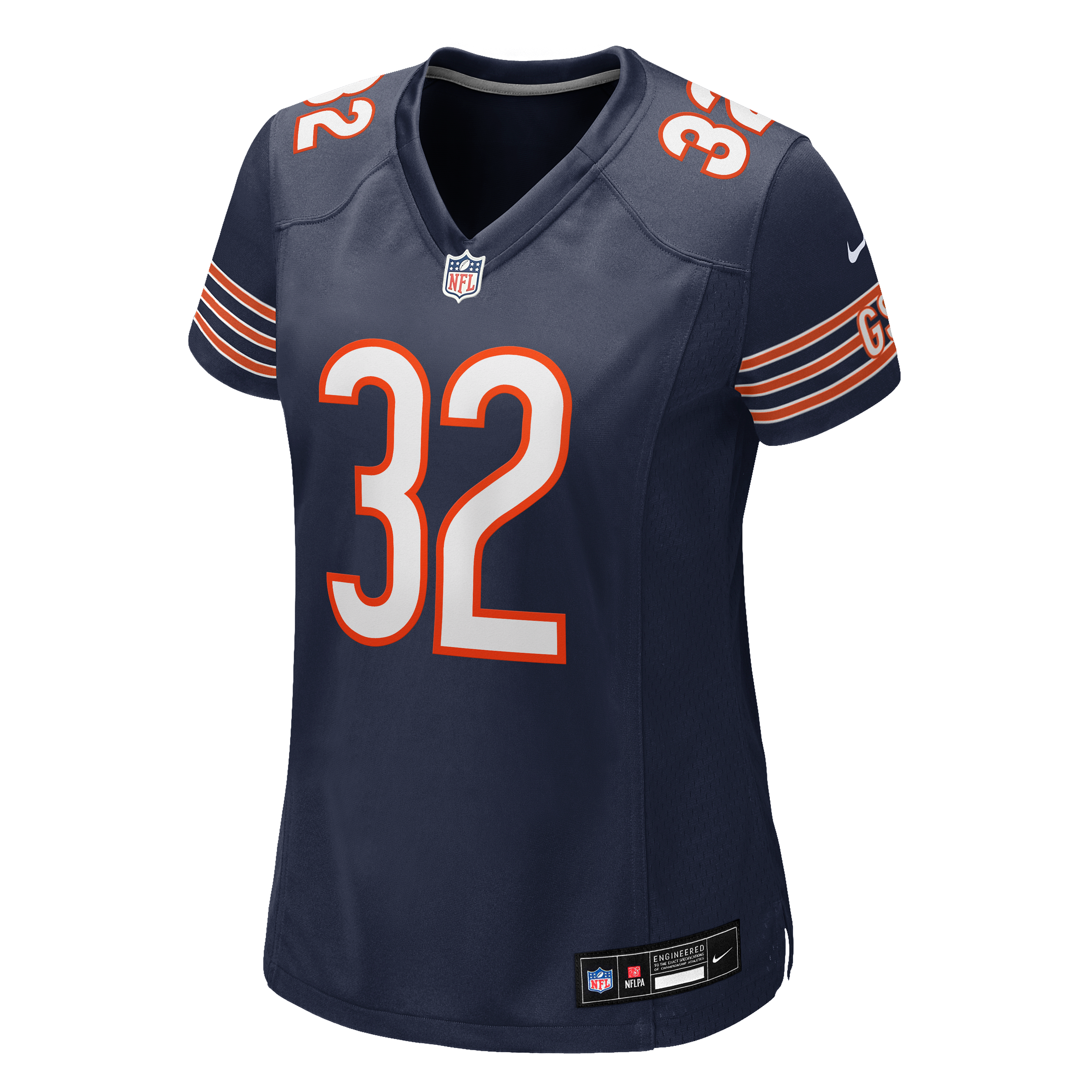 Maillot de match Nike Xavier Woods bleu marine des Chicago Bears pour femmes