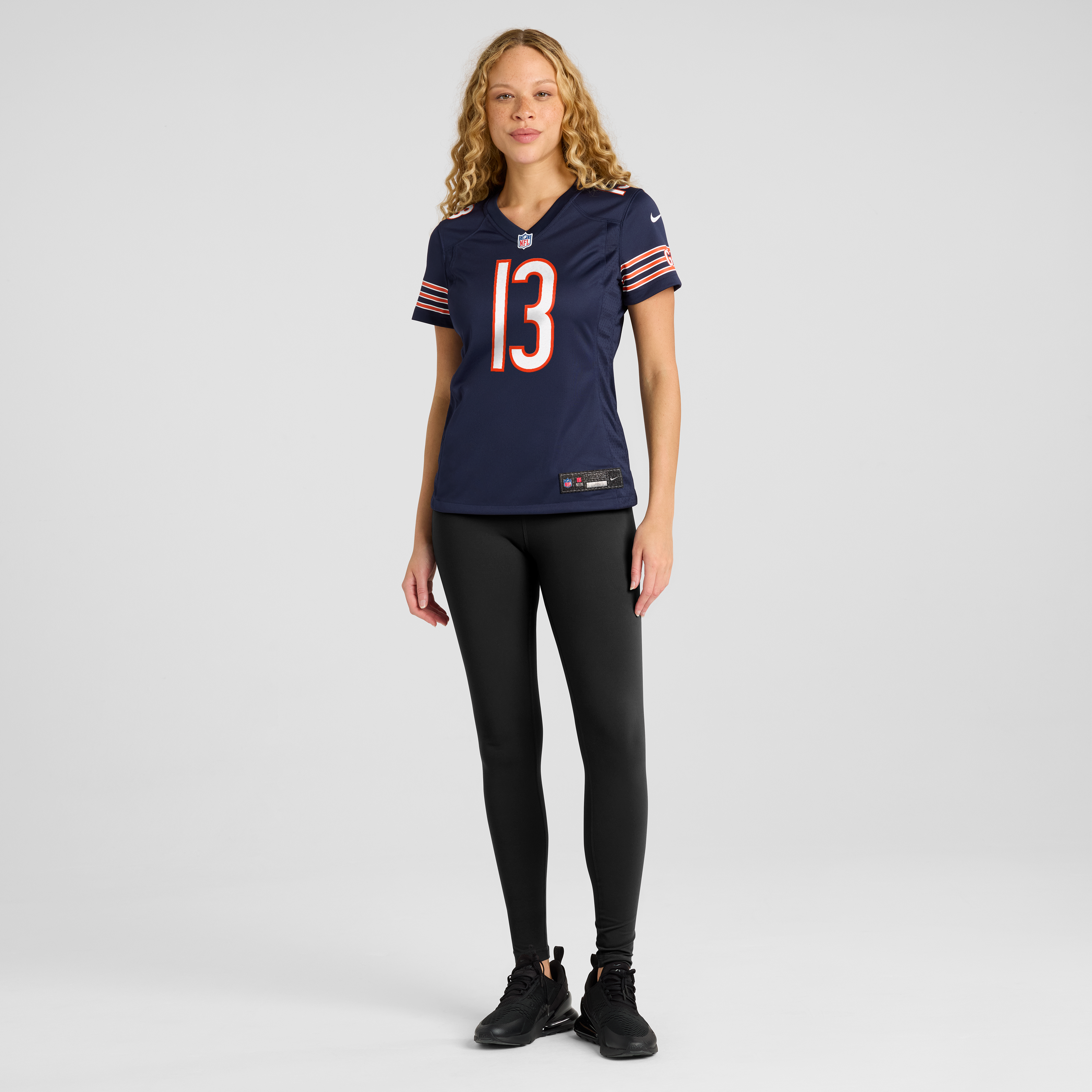 Maillot de match Nike Zavion Thomas bleu marine des Chicago Bears pour femmes