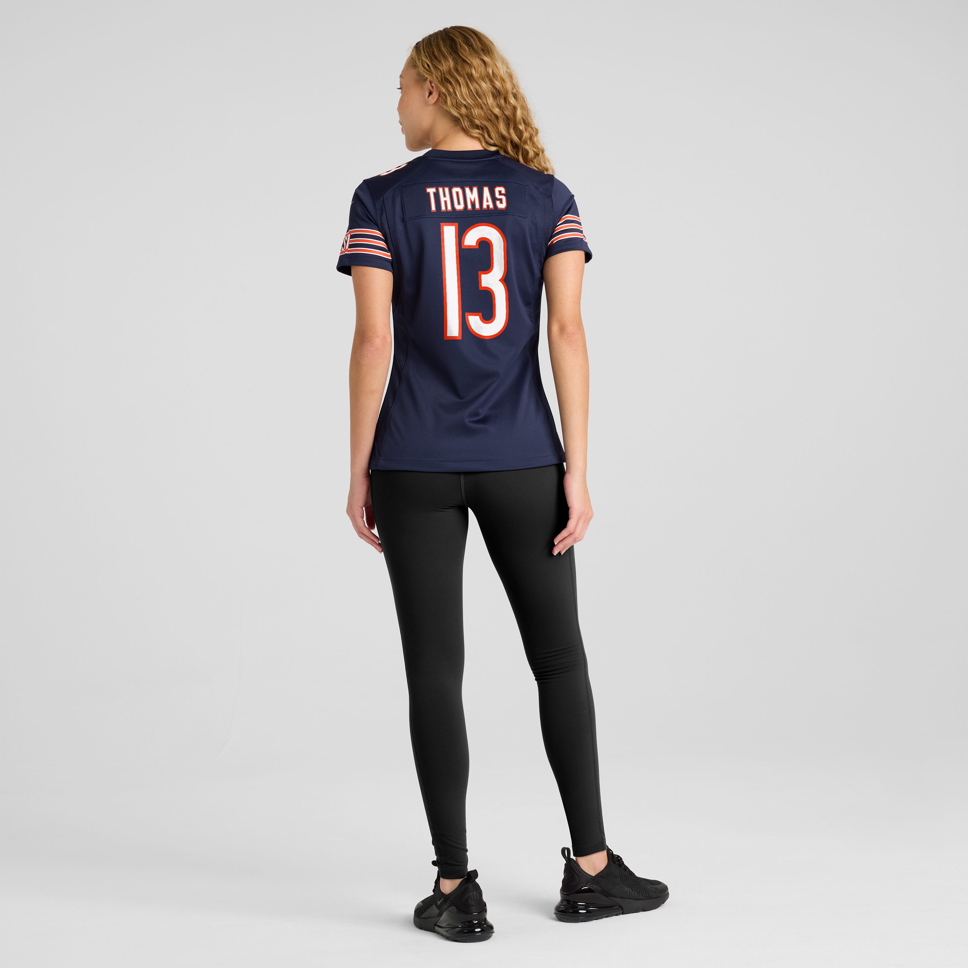 Maillot de match Nike Zavion Thomas bleu marine des Chicago Bears pour femmes