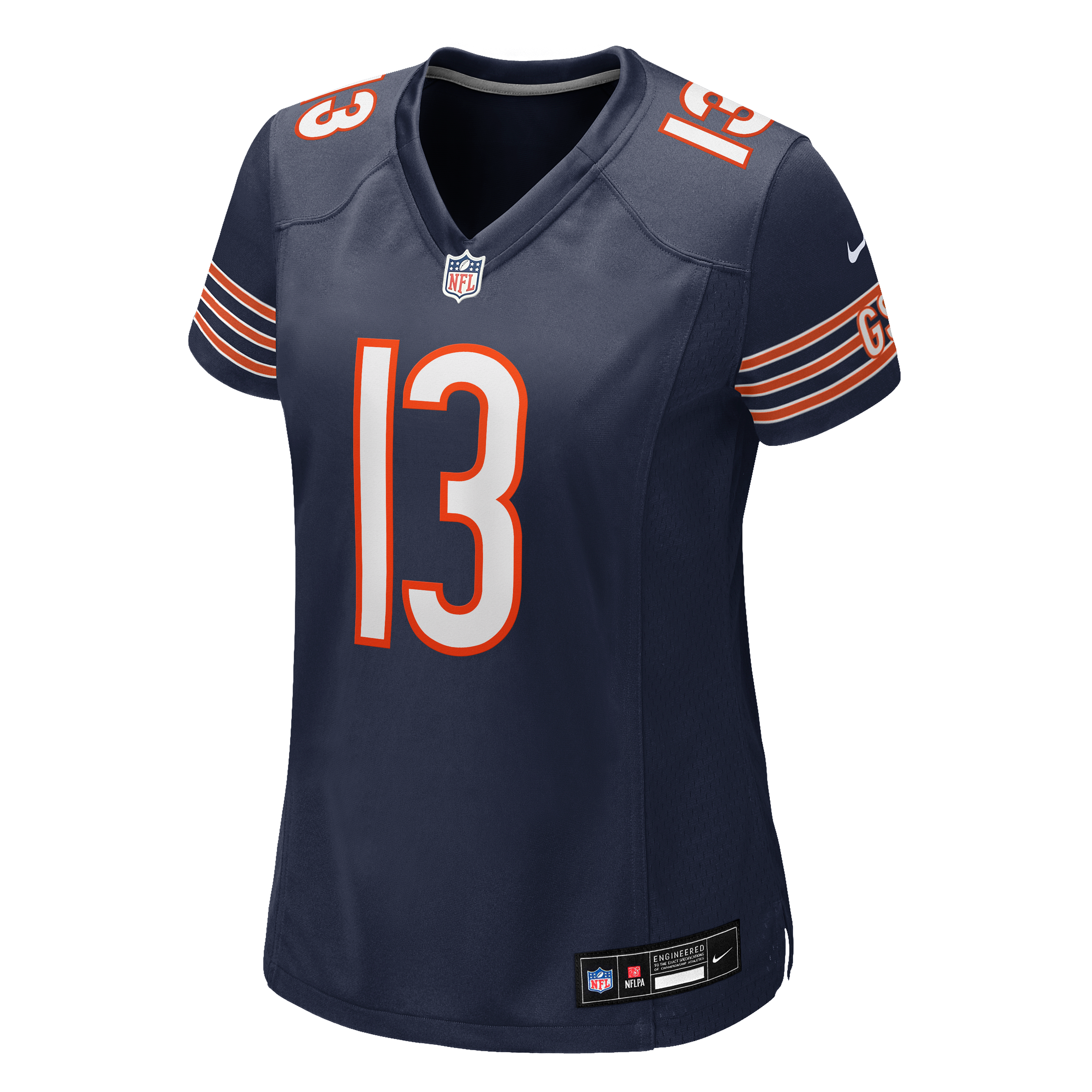 Maillot de match Nike Zavion Thomas bleu marine des Chicago Bears pour femmes
