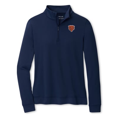  Chicago Bears Peter Millar Women's Perth Quarter-Zip Pullover - Navy