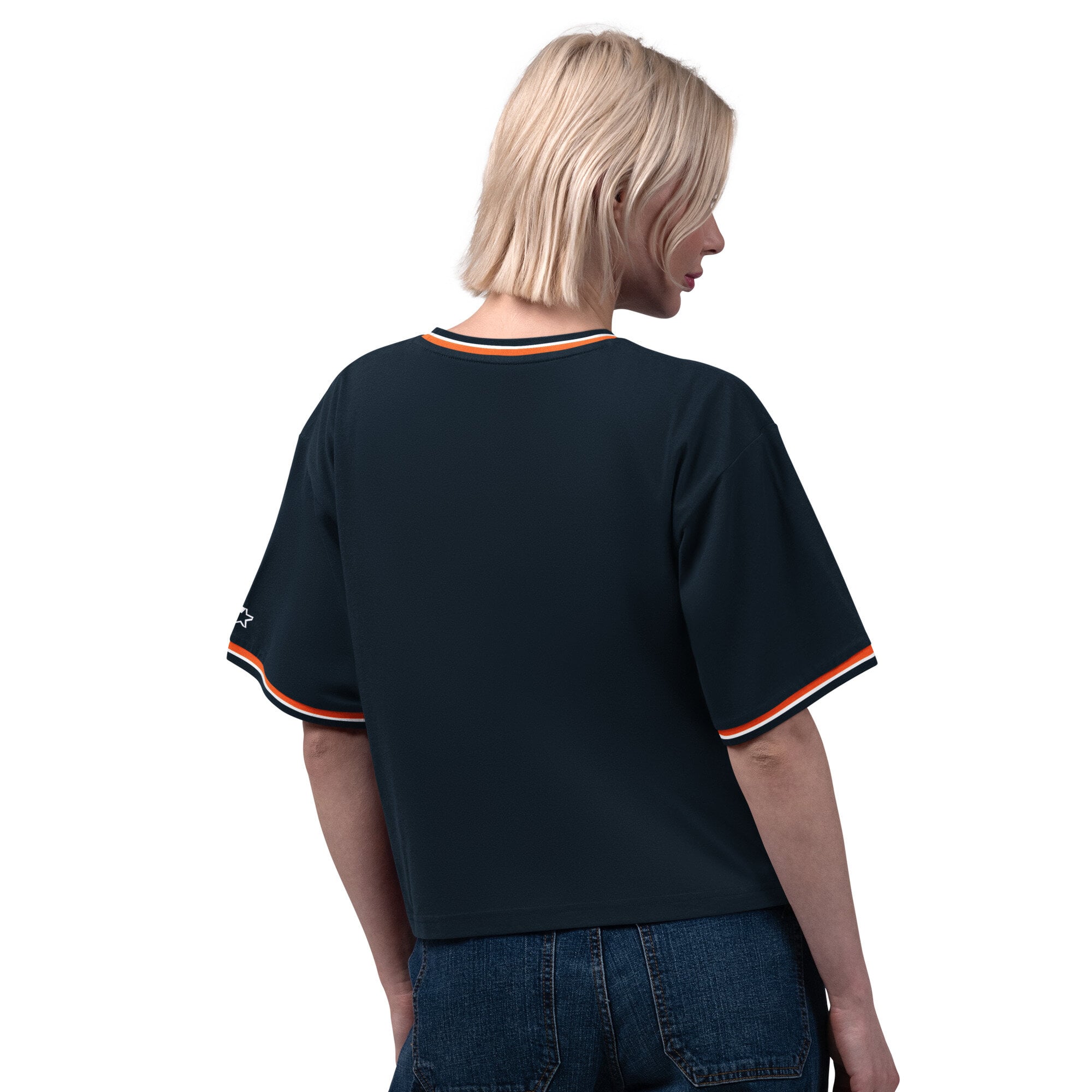 T-shirt court Ace bleu marine Starter pour femmes, Chicago Bears