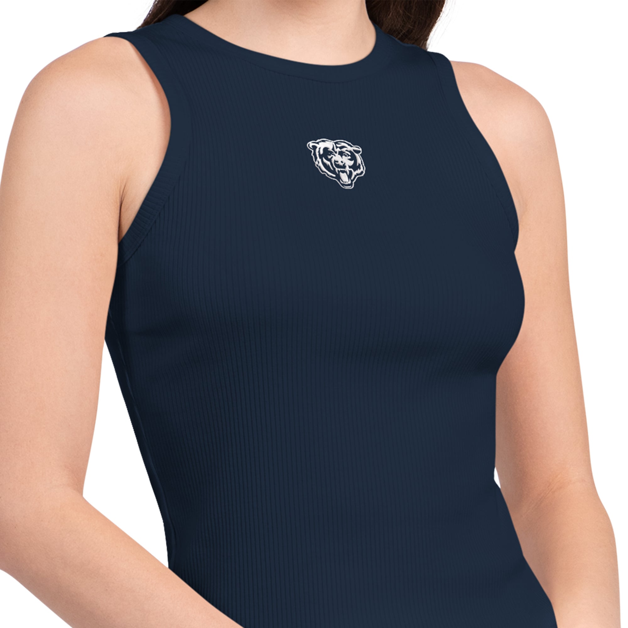 Débardeur court de sport Starter pour femme, bleu marine