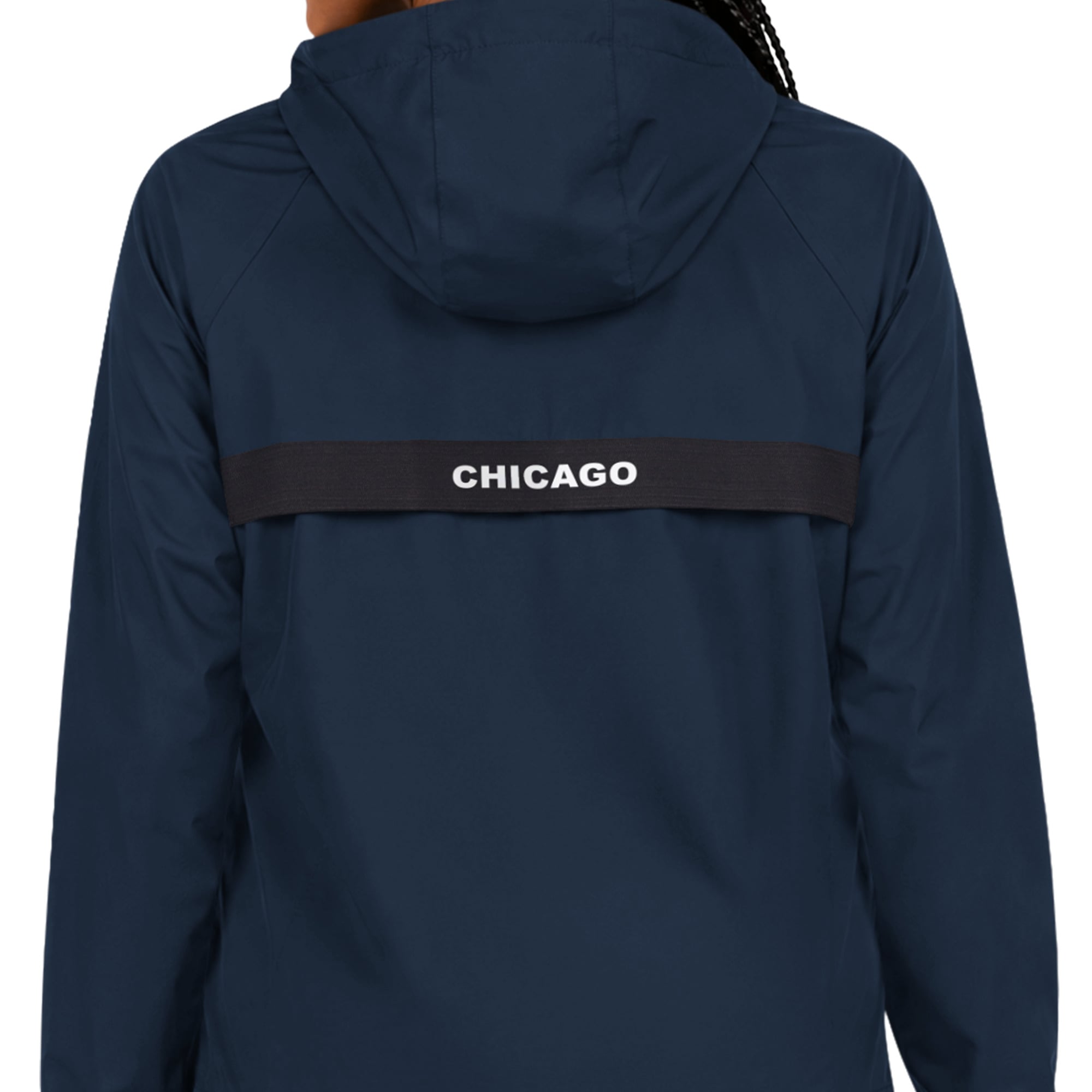 Veste raglan légère zippée Starter pour femme, bleu marine, Chicago Bears