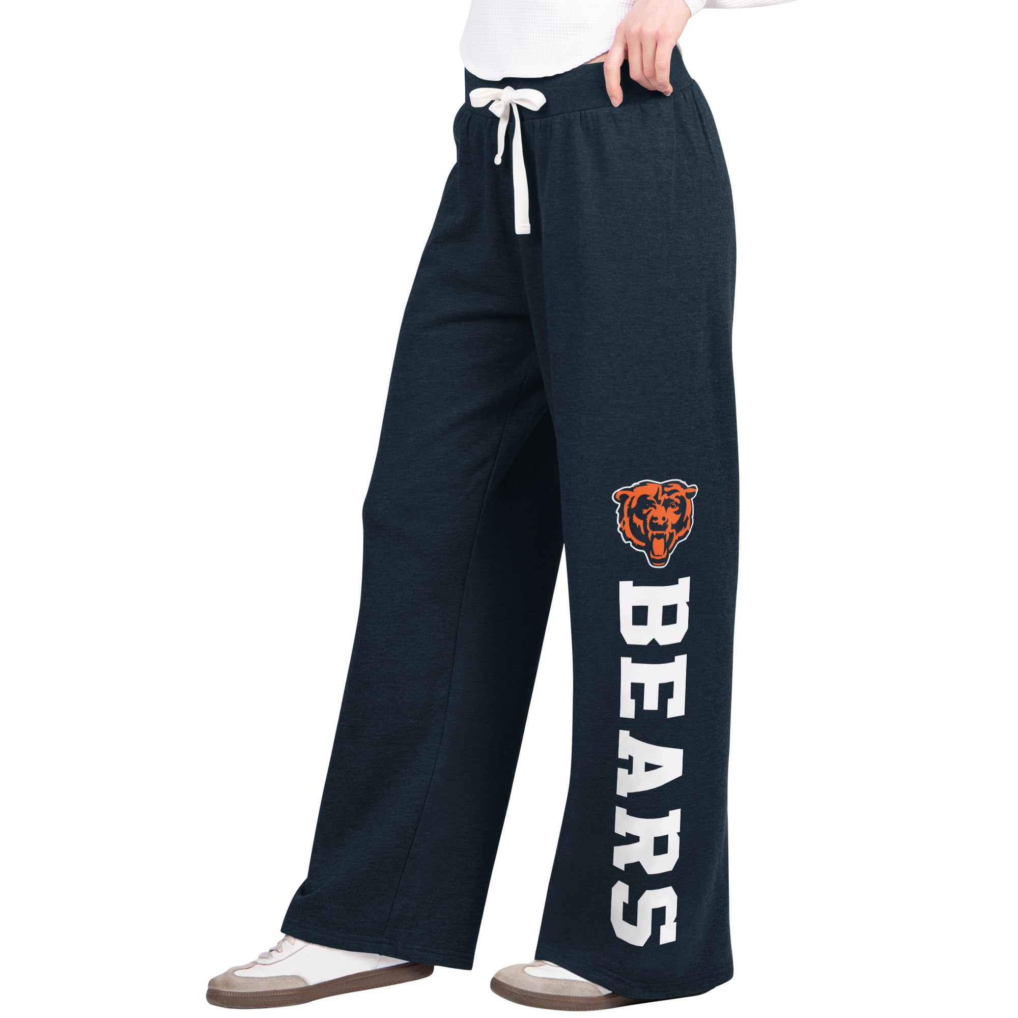 Pantalon de survêtement large pour femme Starter Navy Chicago Bears Field