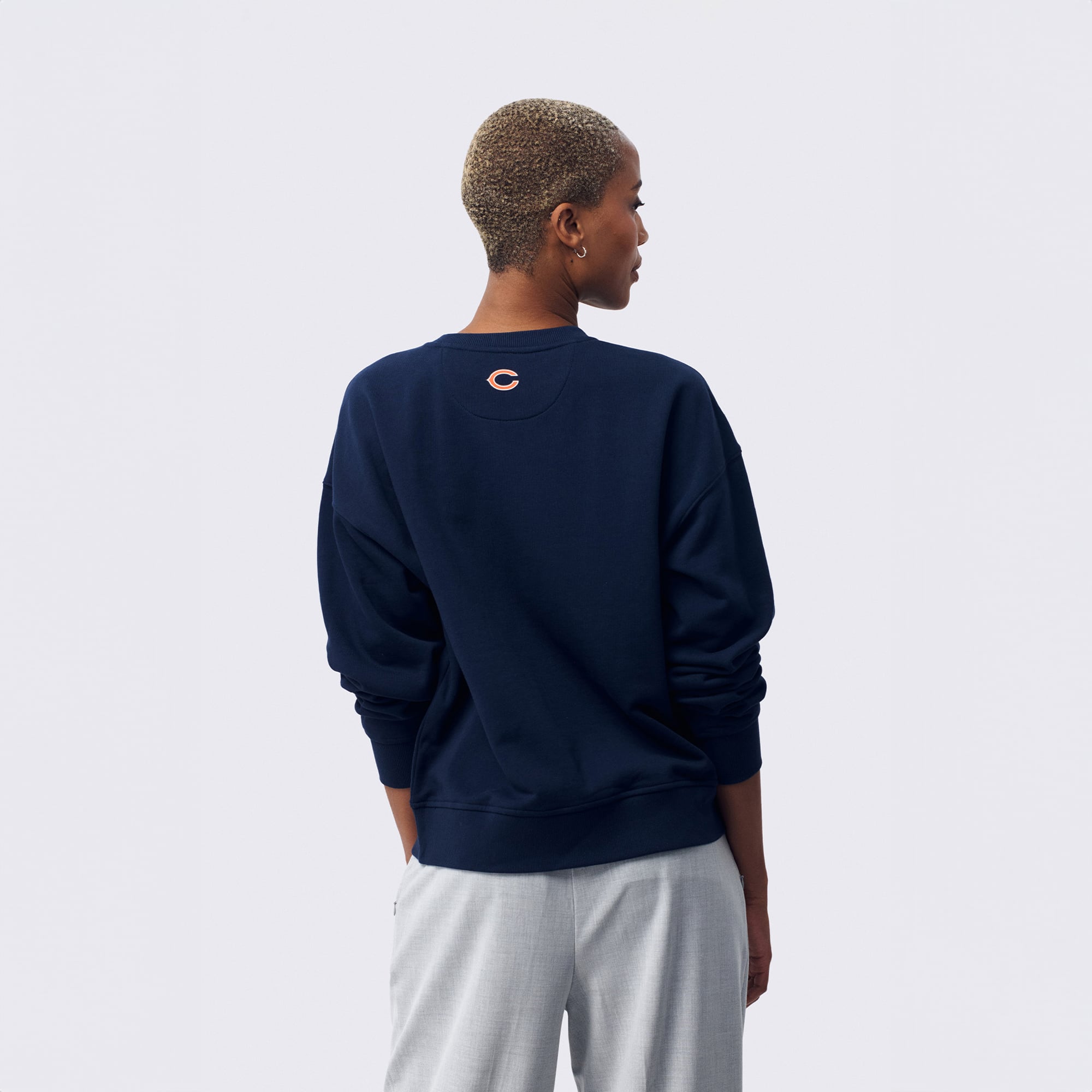 Sweat-shirt à col rond Terez Navy Chicago Bears pour femme