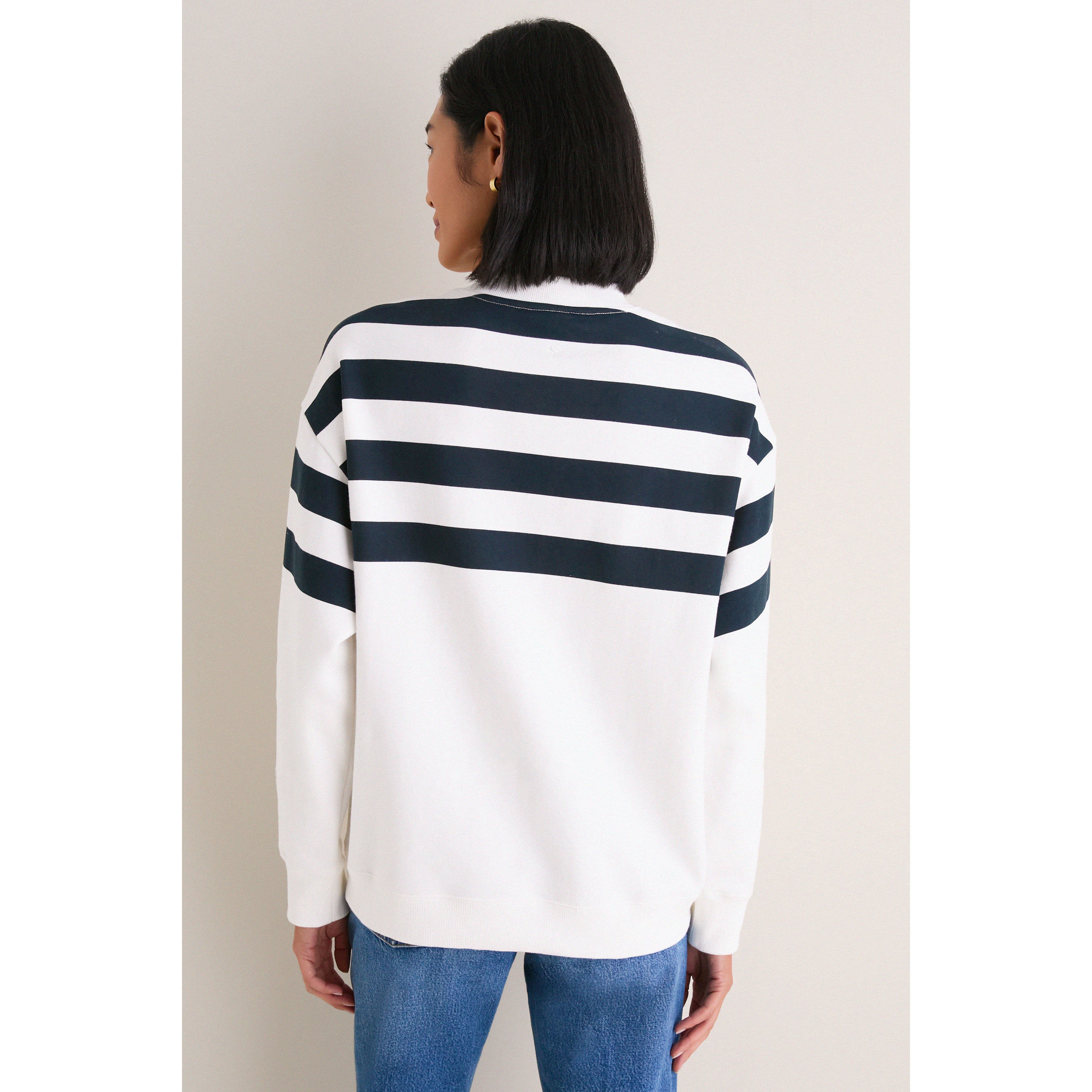 Sweat-shirt rayé blanc et marine Chicago Bears pour femme Tuckernuck