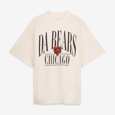  Chicago Bears WEAR by Erin Andrews Women's Bear Down Boyfriend T-Shirt - Cream