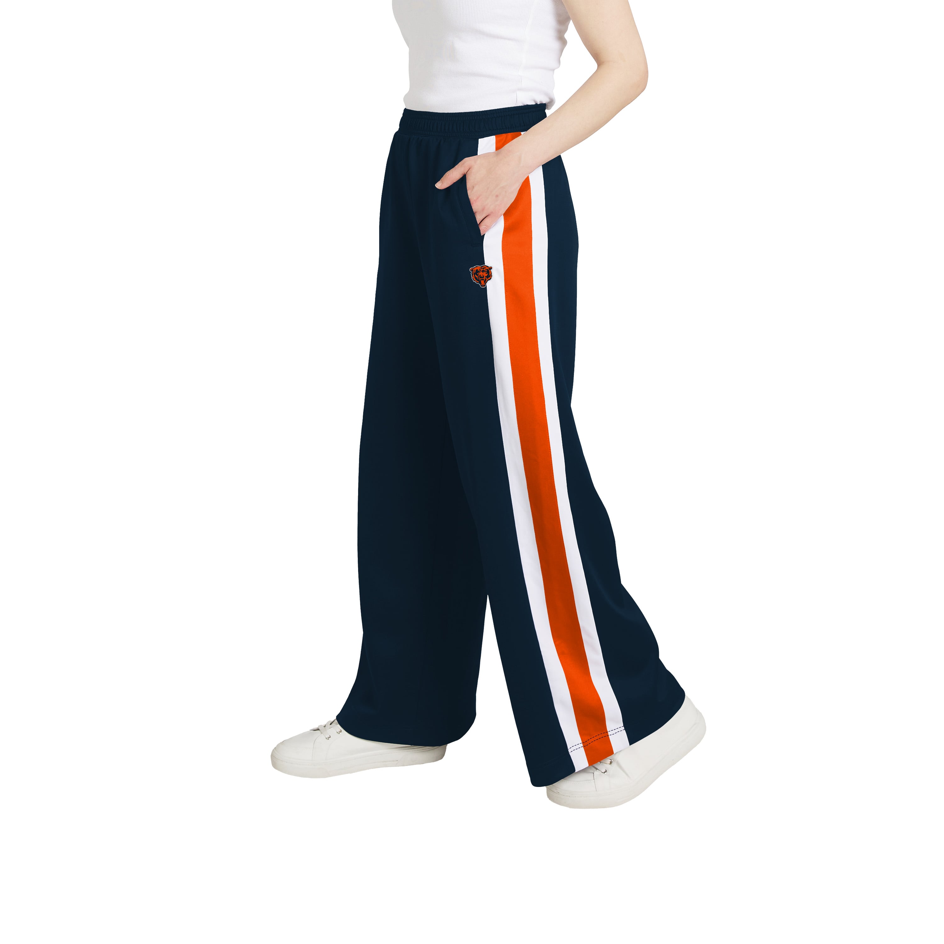 Pantalon de survêtement rayé Chicago Bears la collection femme WEAR by Erin Andrews